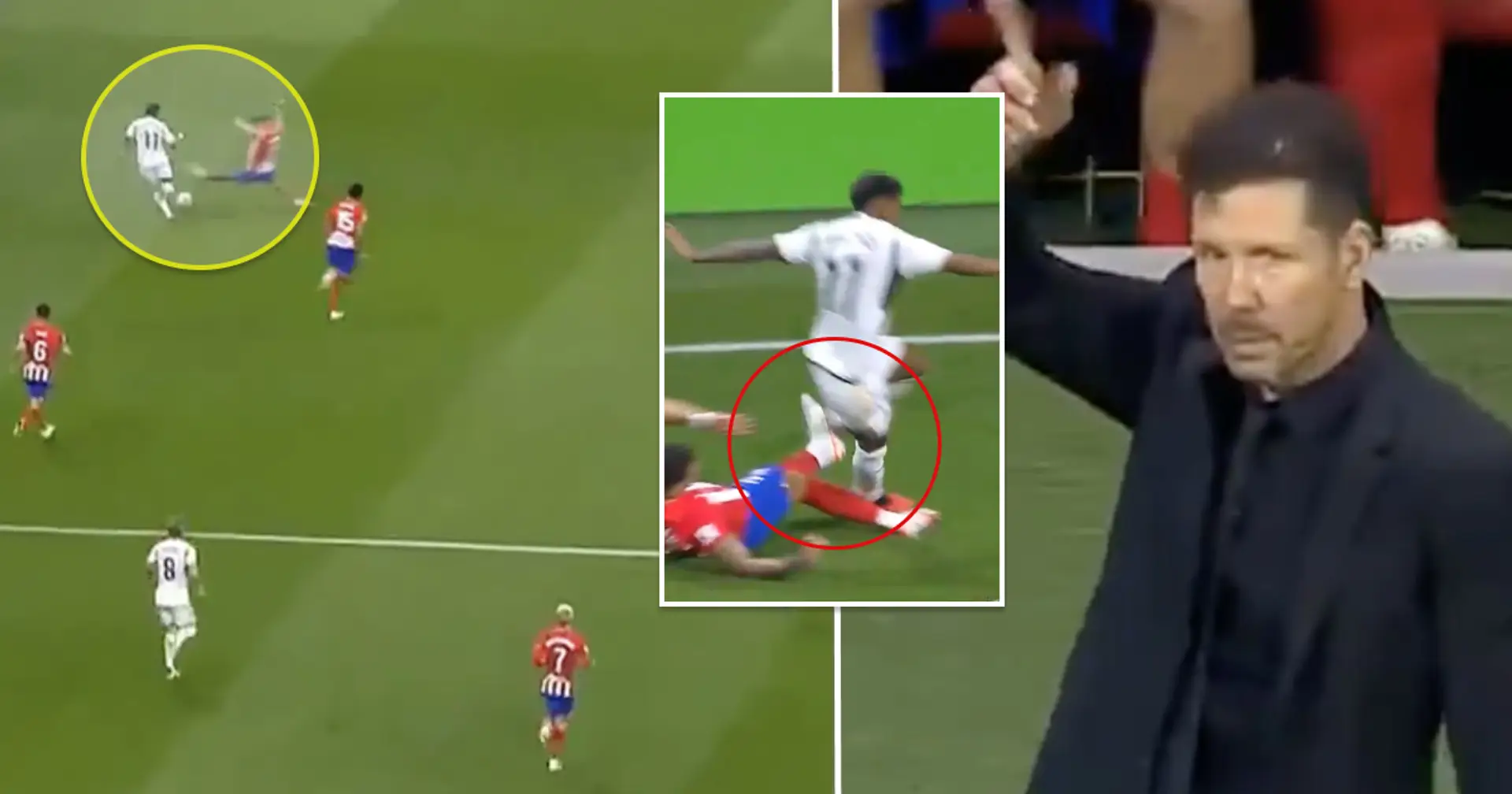 Gimenez's nasty tackle on Rodrygo caught on camera, fans convinced he'd get straight red card if roles were reversed