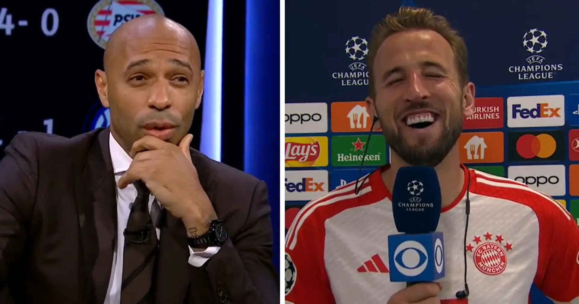 'Sorry, I had to say it': Thierry Henry couldn't resist to tell a joke to Harry Kane 