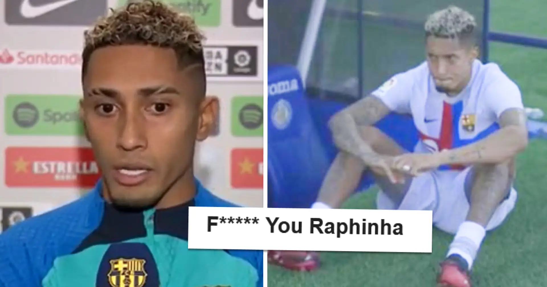 Barça-Fans beschimpfen Raphinha in den sozialen Medien, aber der Flügelspieler antwortet