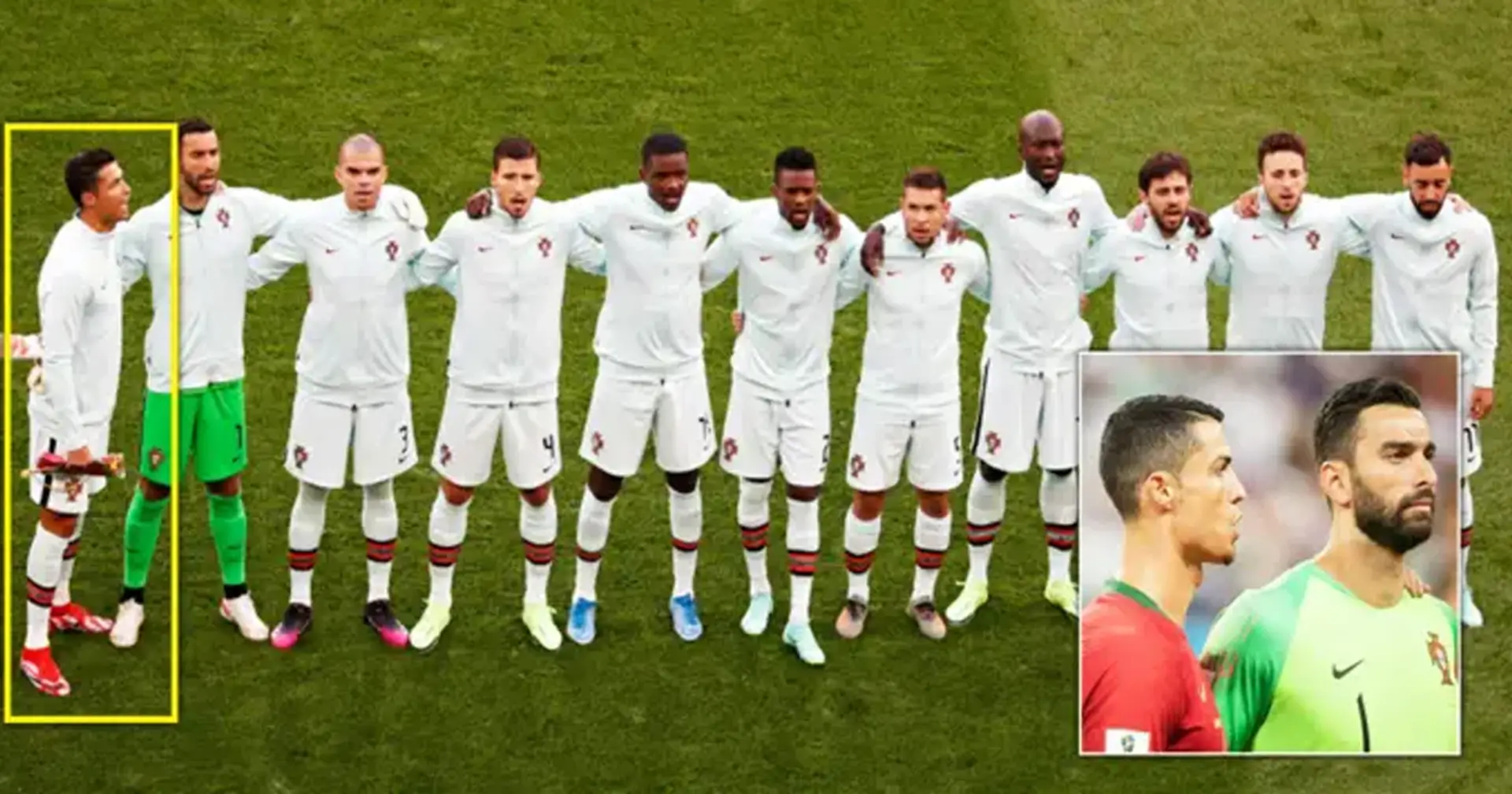 EXPLICADO: Por qué Cristiano Ronaldo siempre se pone de lado para cantar el himno de Portugal