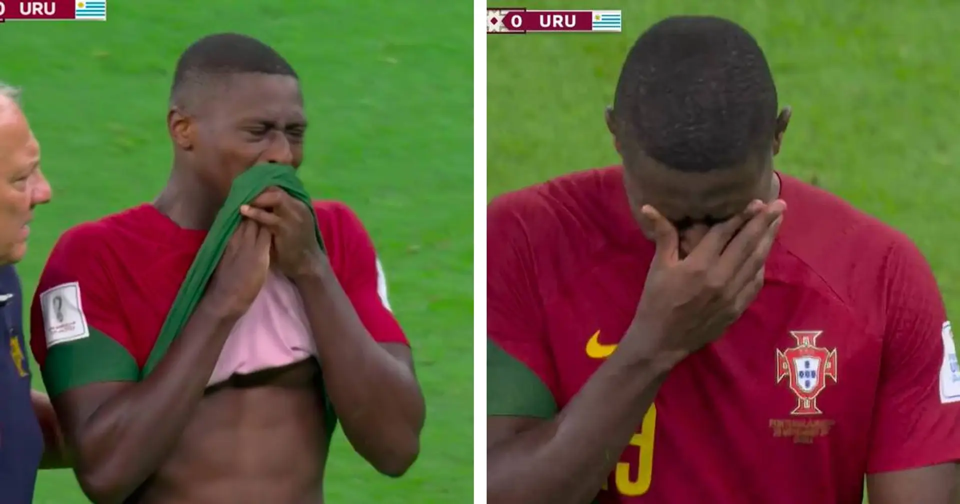 TERRIBLE ! Nuno Mendes sort en larmes durant le match Portugal vs Uruguay - le Portugais est blessé de nouveau
