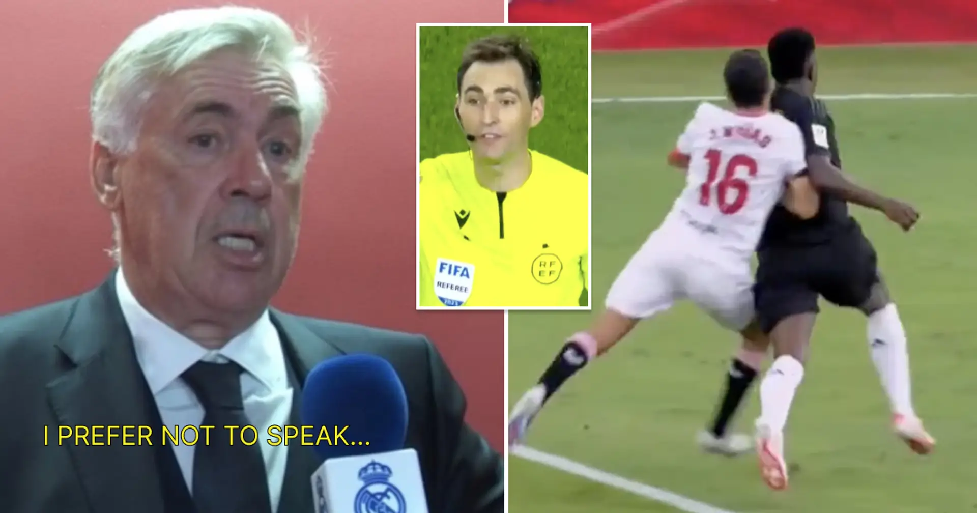 Ancelotti ELOGIA al árbitro en el partido vs Sevilla: tiene una buena razón para ello