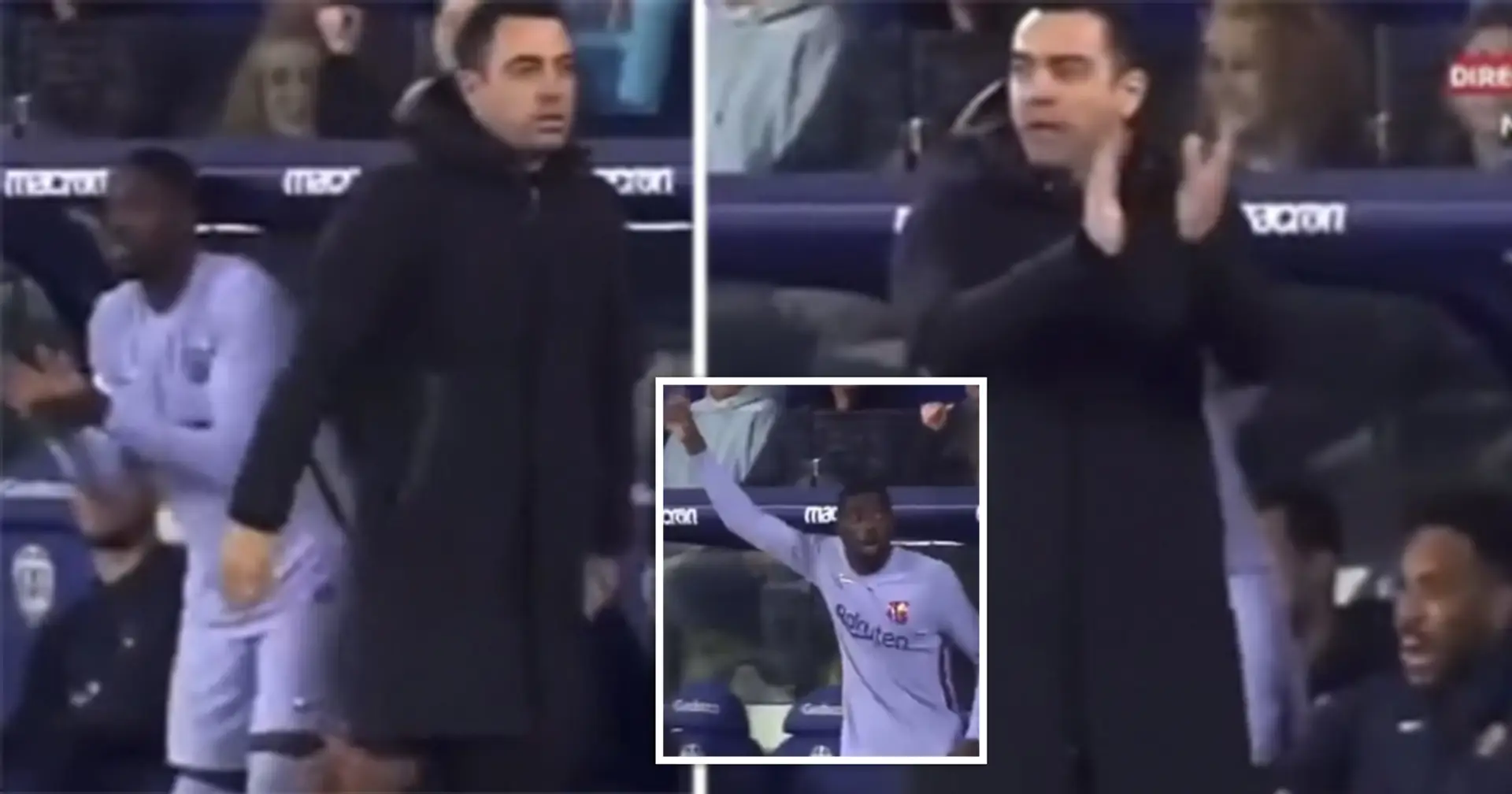 'I don't recognise him anymore': Dembele seen reproducing Xavi's touchline instructions v Levante