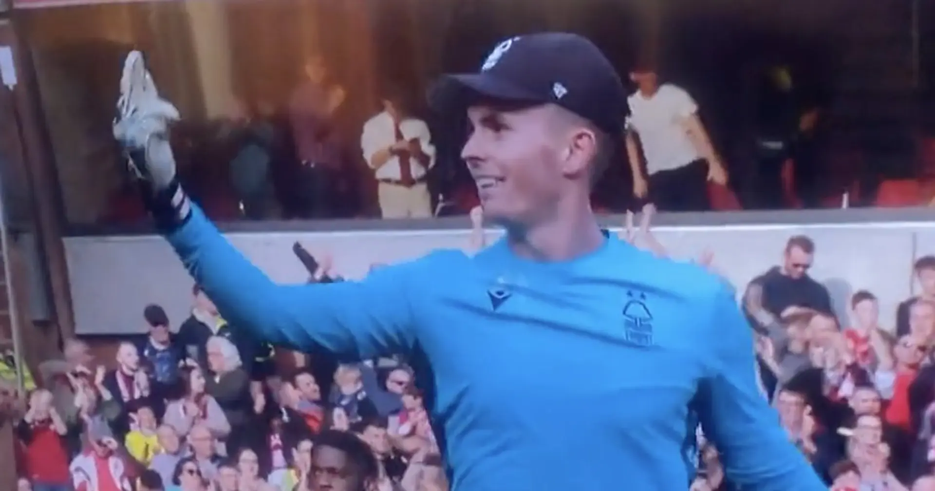Caught on camera: Forest keeper Dean Henderson appears flipping off Liverpool fans