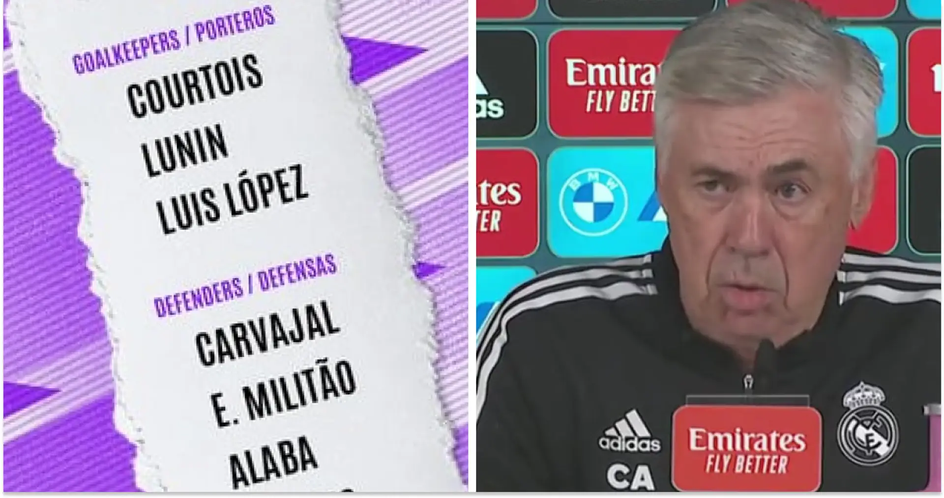 Courtois regresa: el Real Madrid presenta la convocatoria de 22 jugadores para el partido ante el Sevilla
