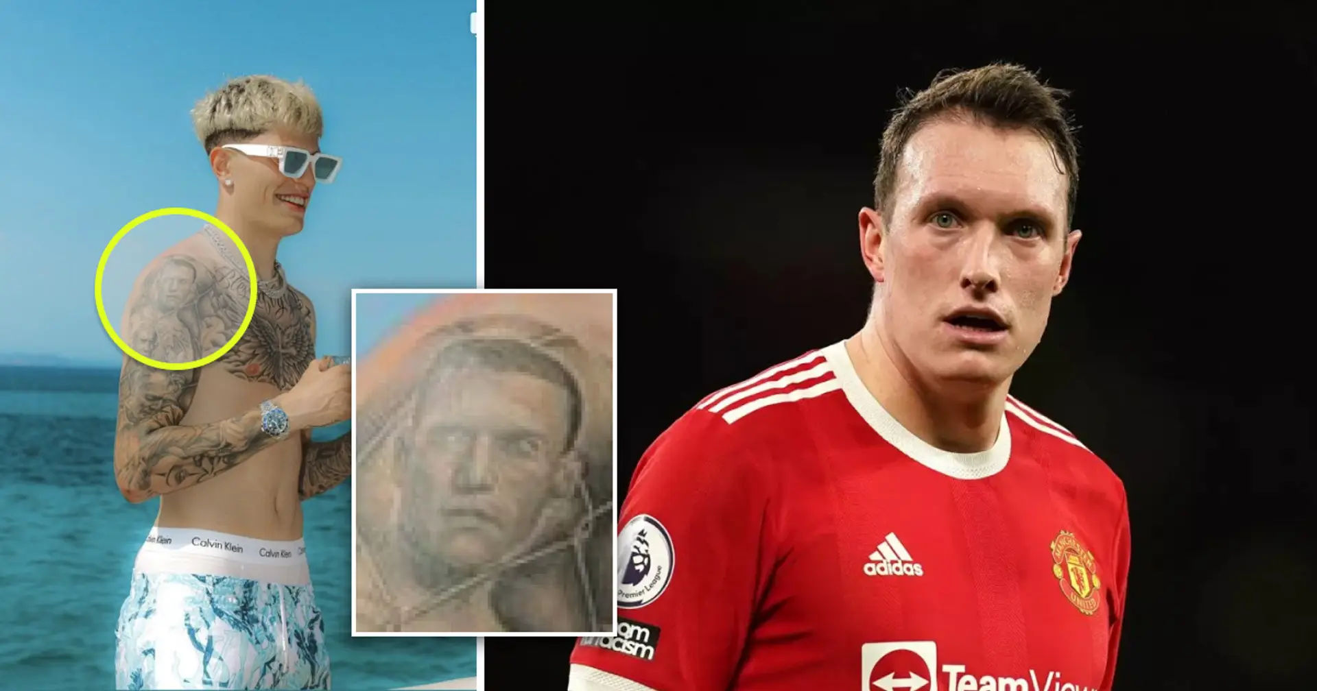 Fan believes Garnacho has a massive Phil Jones tattoo on his shoulder