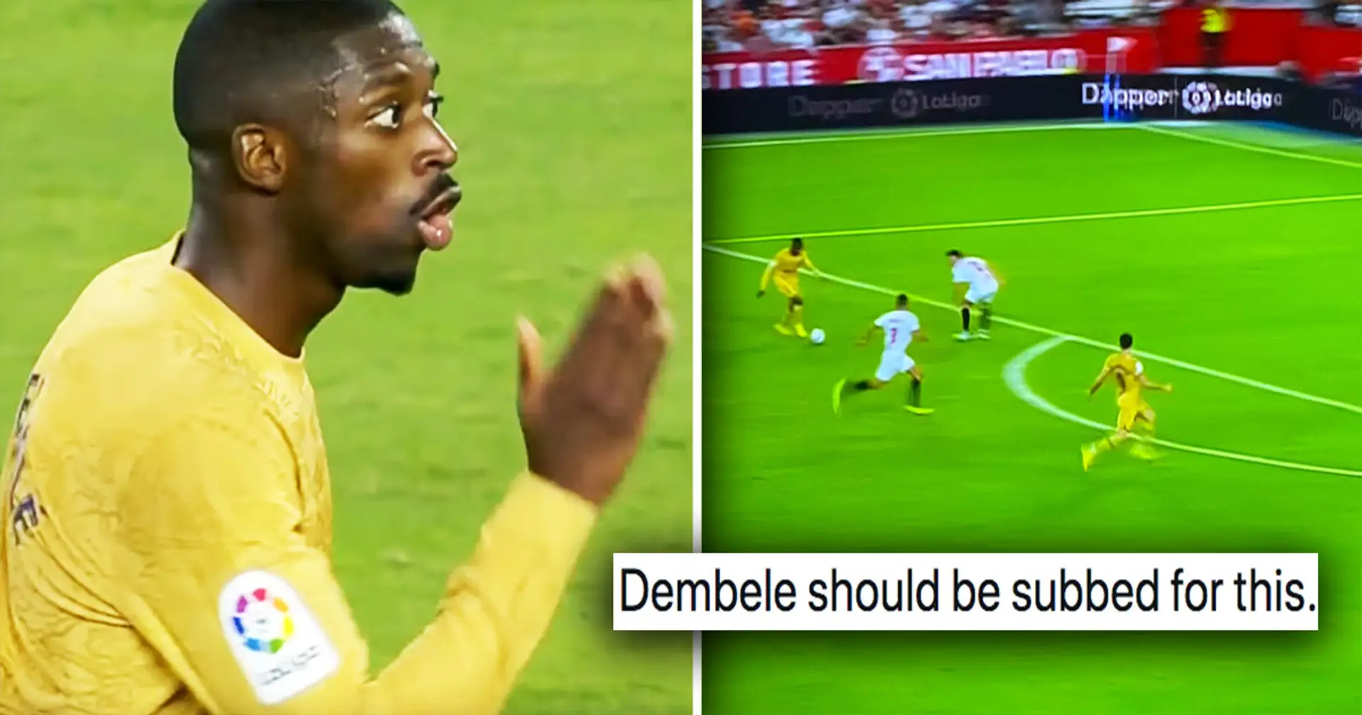 "Wir werden keinen einzigen Pokal gewinnen, wenn wir so spielen": Fans kritisieren Dembele für eine Episode im Spiel gegen Sevilla 