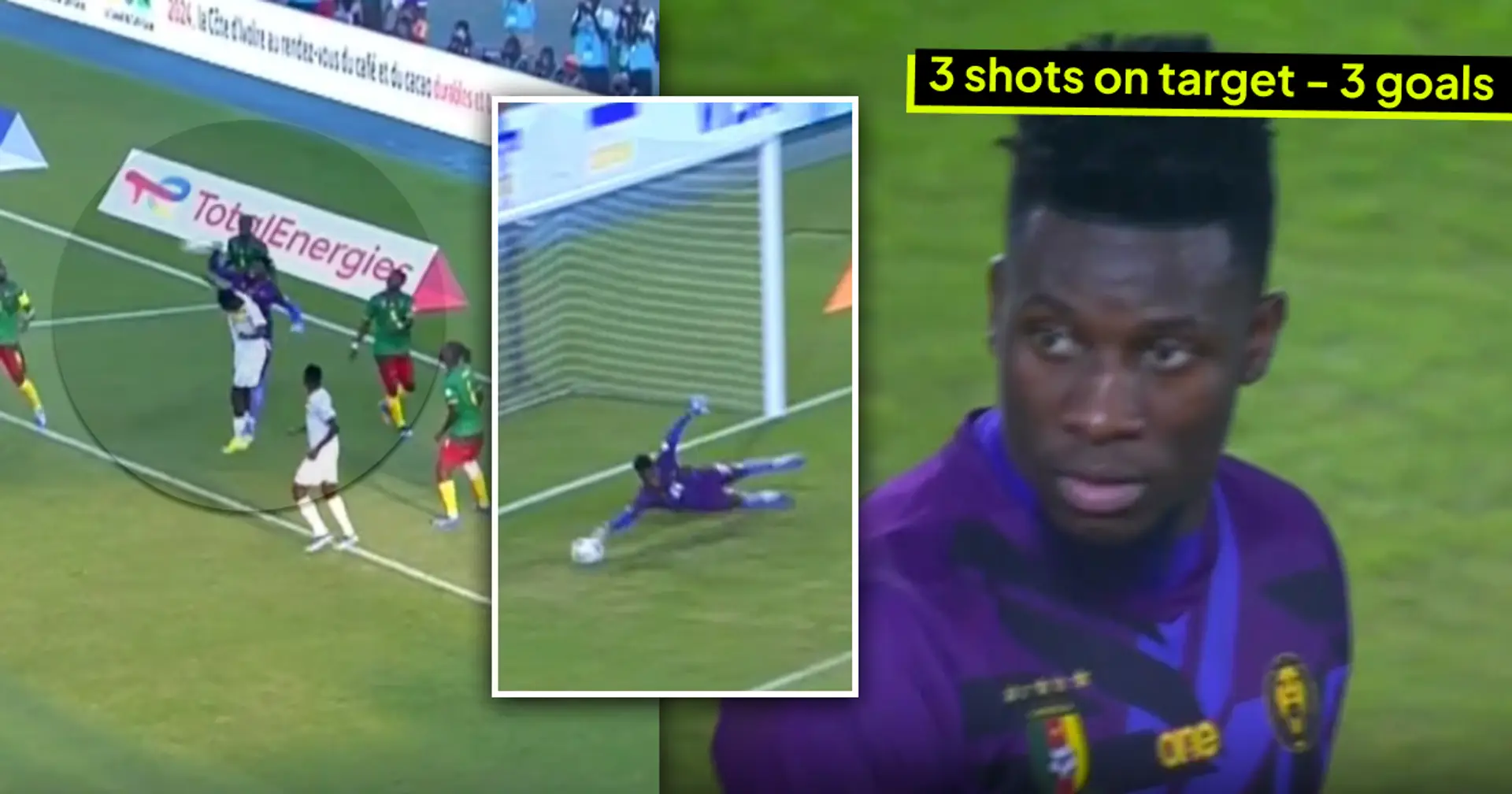 Andre Onana has worst save success rate at AFCON after two rounds — 0%