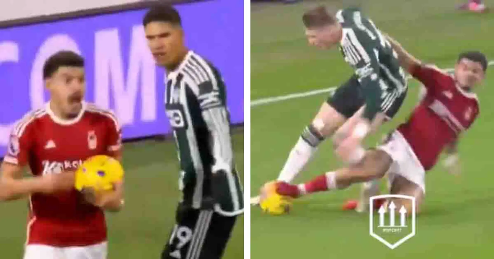 Dalot booked after Gibbs-White double-tackles Man United players and yells at ref