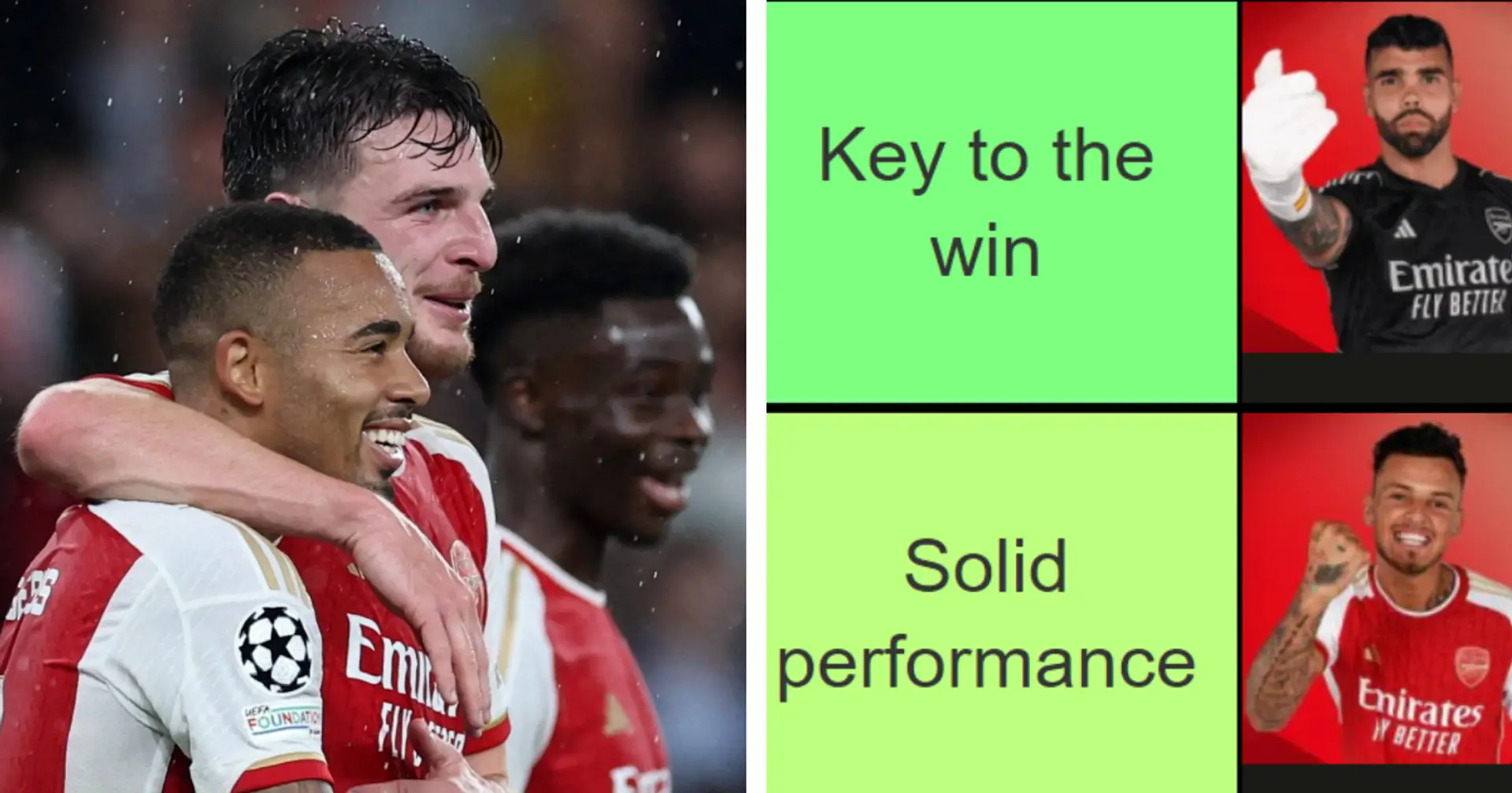 Not one player disappoints: Arsenal's performance tierlist for PSV win