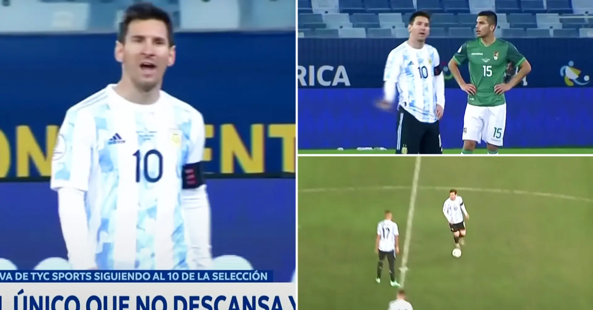 Spotted: Lionel Messi demonstrates his leadearship qualities during Argentina game