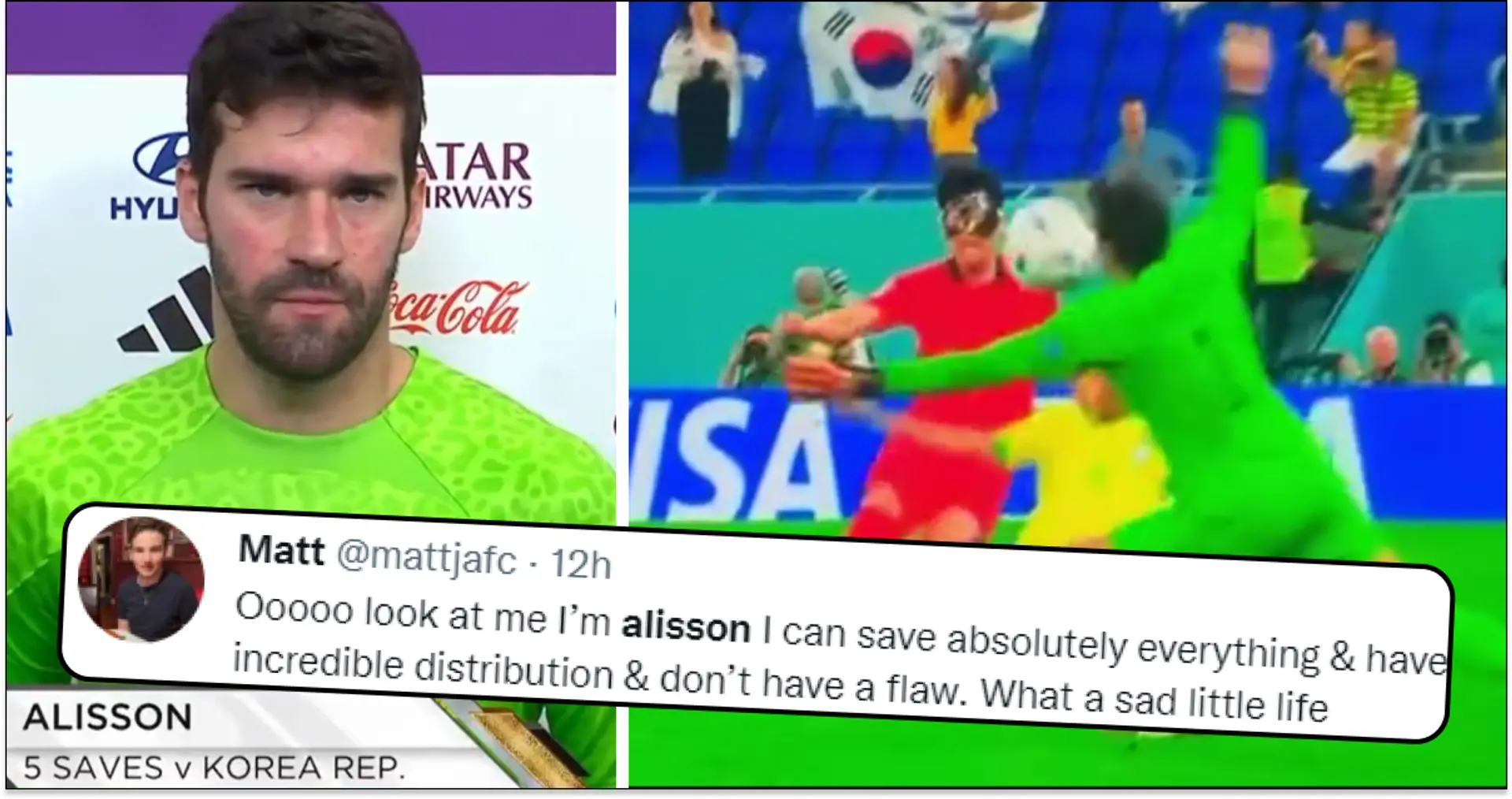 'Long-range strikes? Would be a good strategy if Ederson was in goal': Fans in awe of Alisson with Brazil