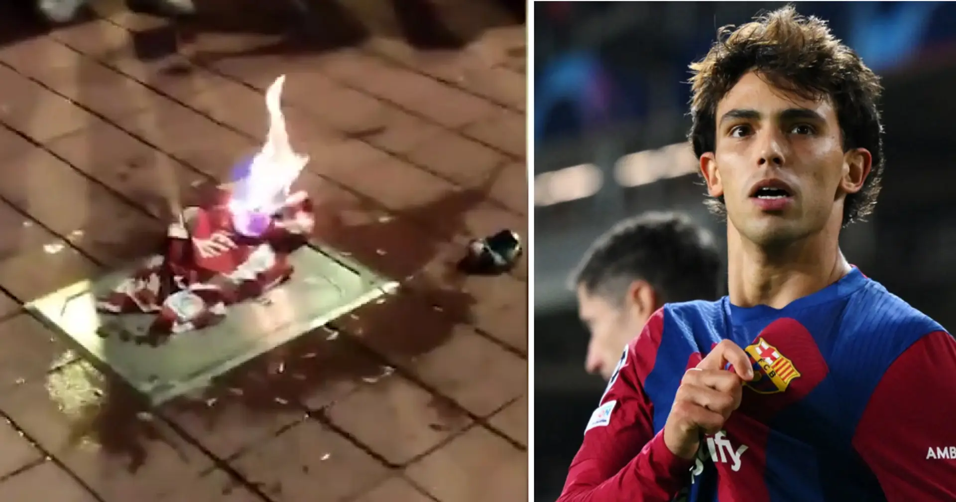 Atletico-Fans verbrannten vor dem Metropolitano ein Trikot mit Felix' Nachnamen direkt auf dessen Schild in der Nähe des Stadions und skandierten "Hurensohn" 