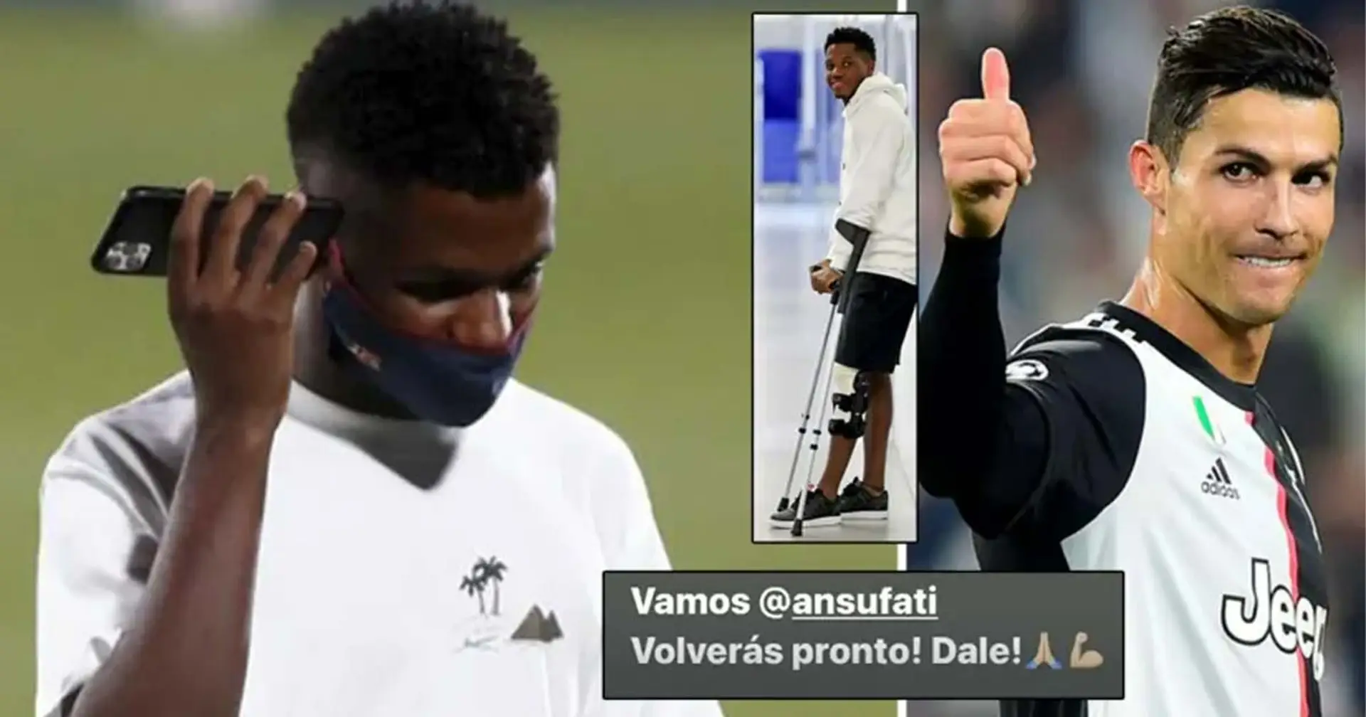 'Tornerai presto! Forza! ': Cristiano Ronaldo vicino ad Ansu Fati in vista dell'intervento chirurgico