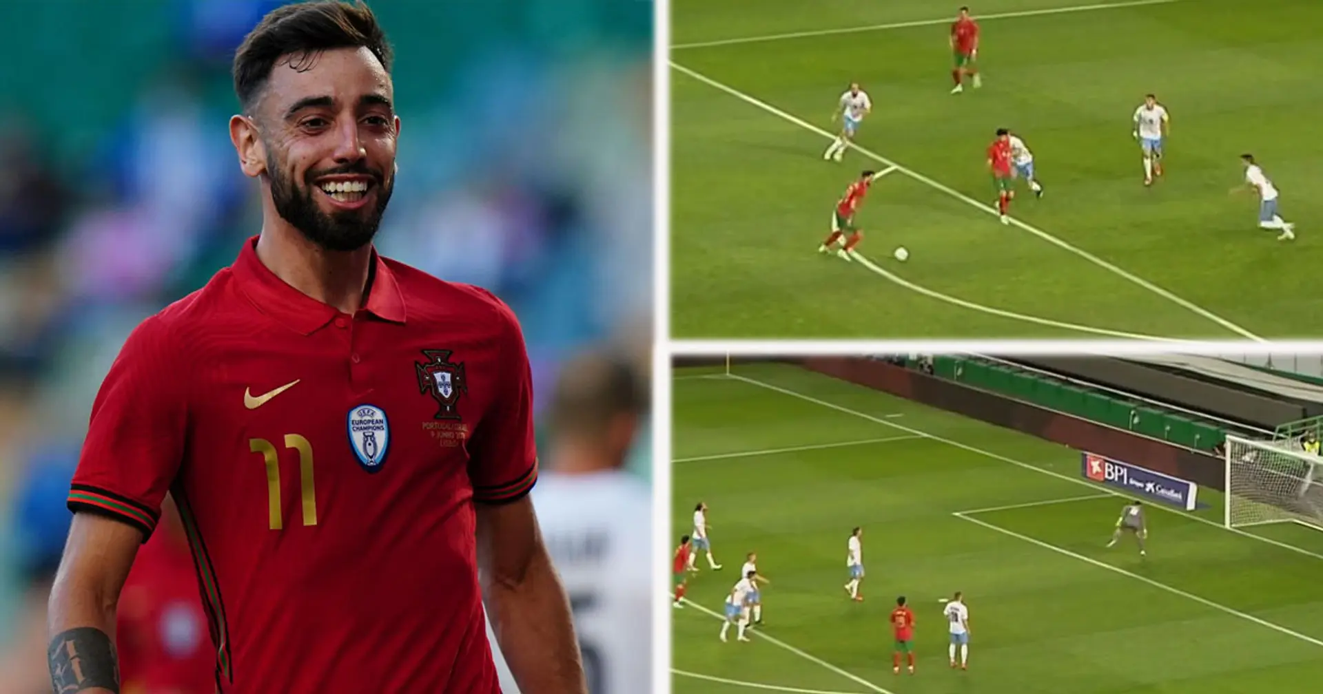 Bruno proves his class with fantastic goal for Portugal - and United fans love to see it