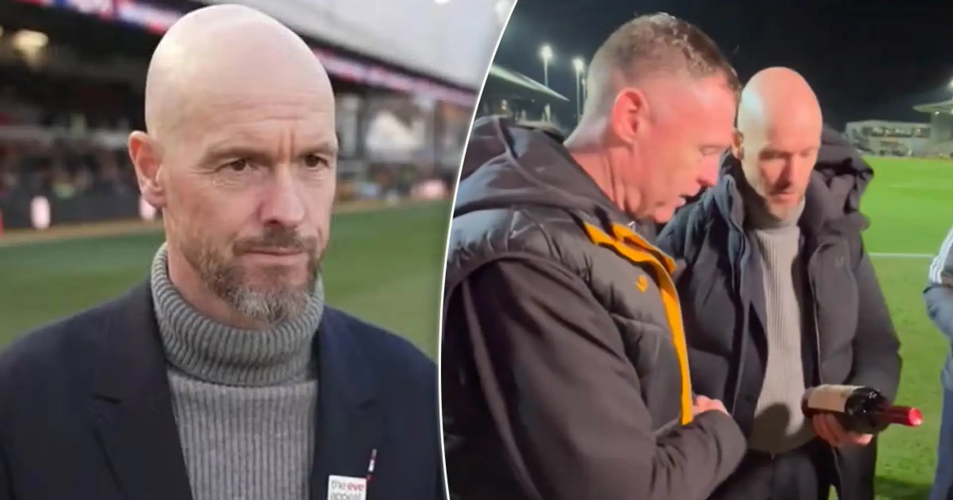 Ten Hag produces classy gesture towards Newport manager after hard-fought win (video)