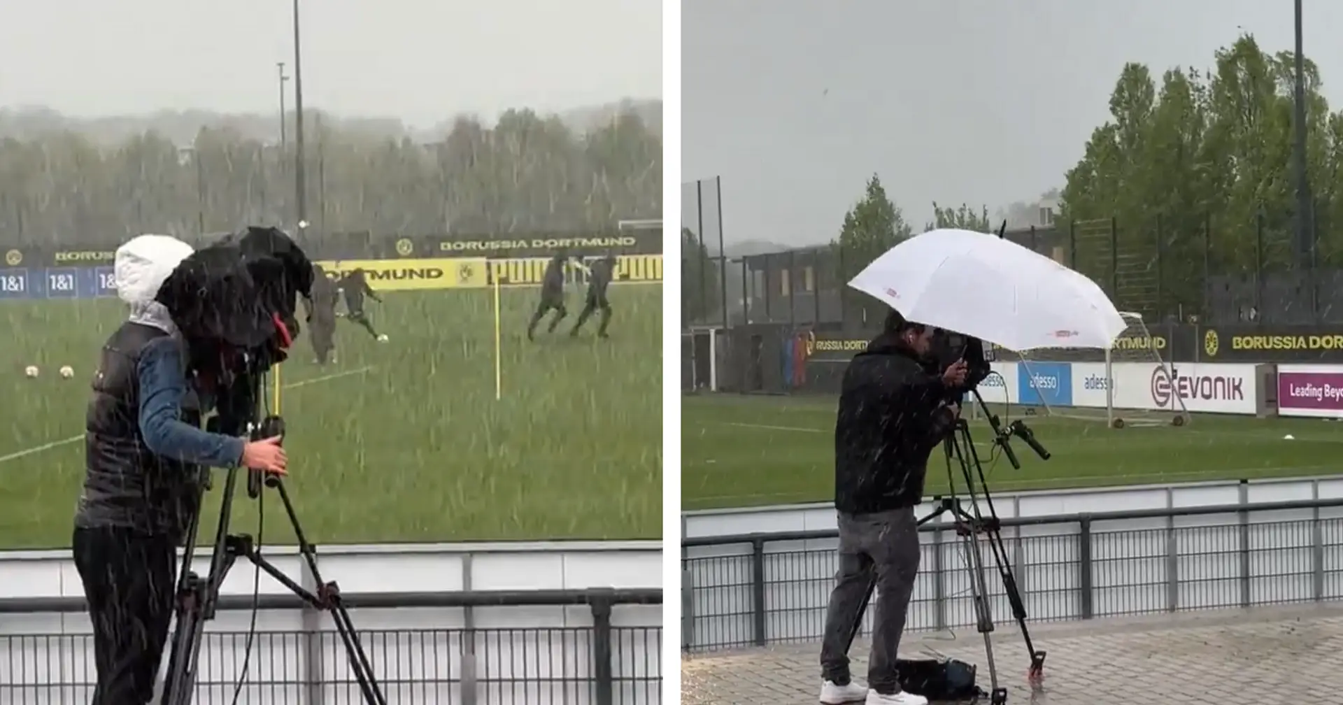 Update aus dem BVB-Training: Es wurde wegen Wind und Hagen unterbrochen, Malen und Bynoe-Gittens arbeiteten individuell