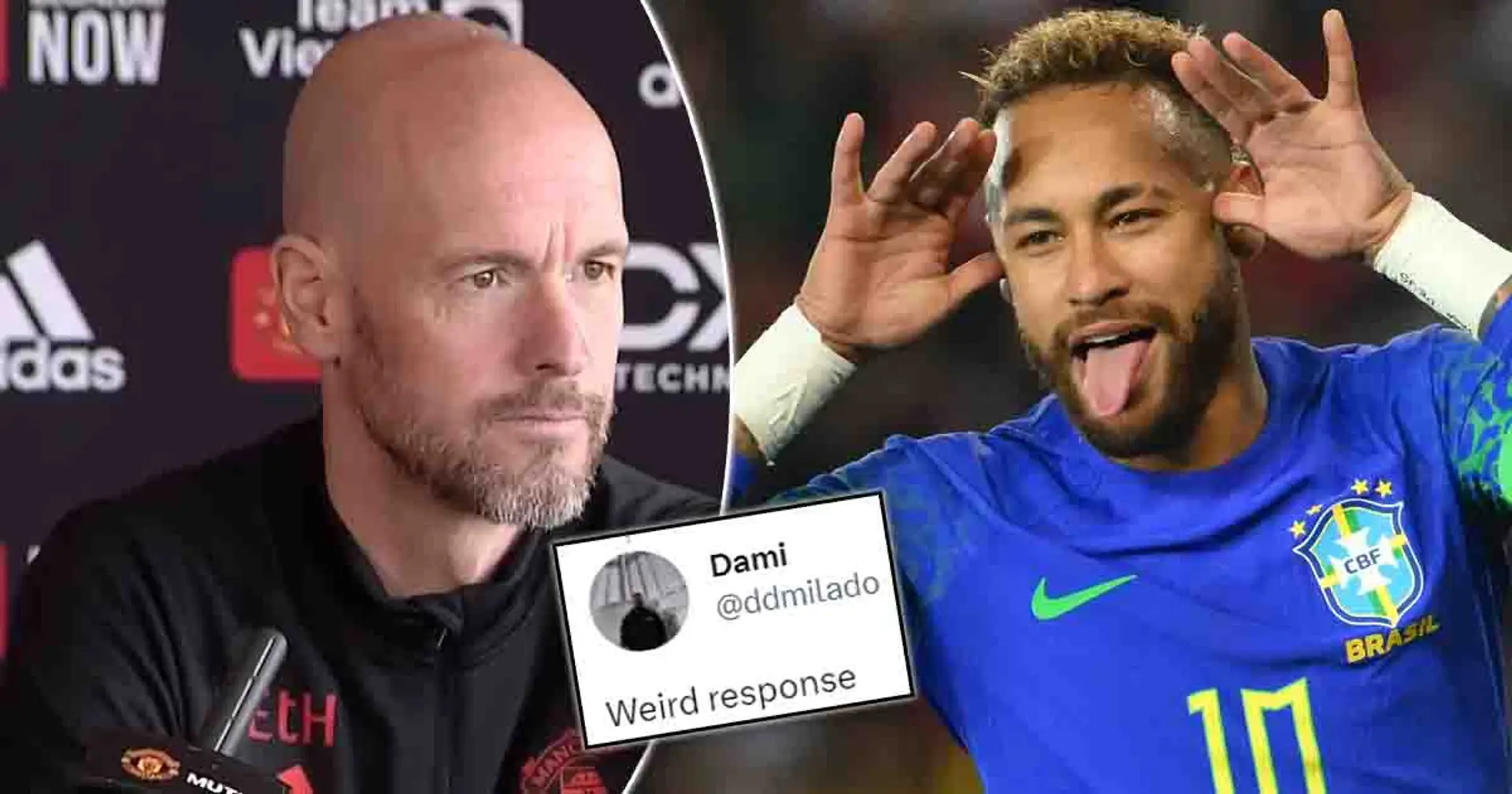 'He didn't just say it was BS': Man United fans worried by Ten Hag's cryptic answer on Neymar links