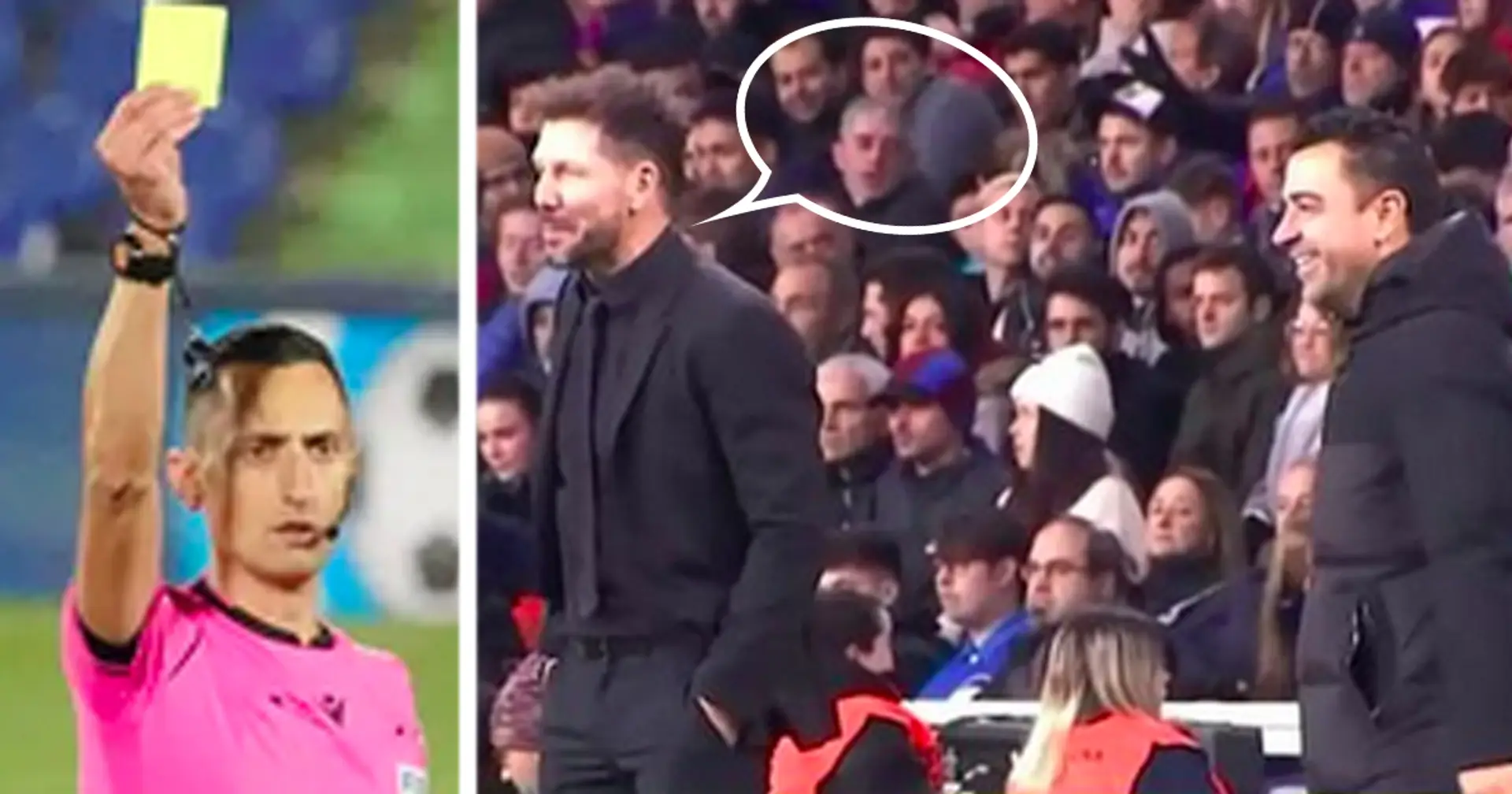 'Leave him alone': What Simeone told ref after Xavi was shown a yellow
