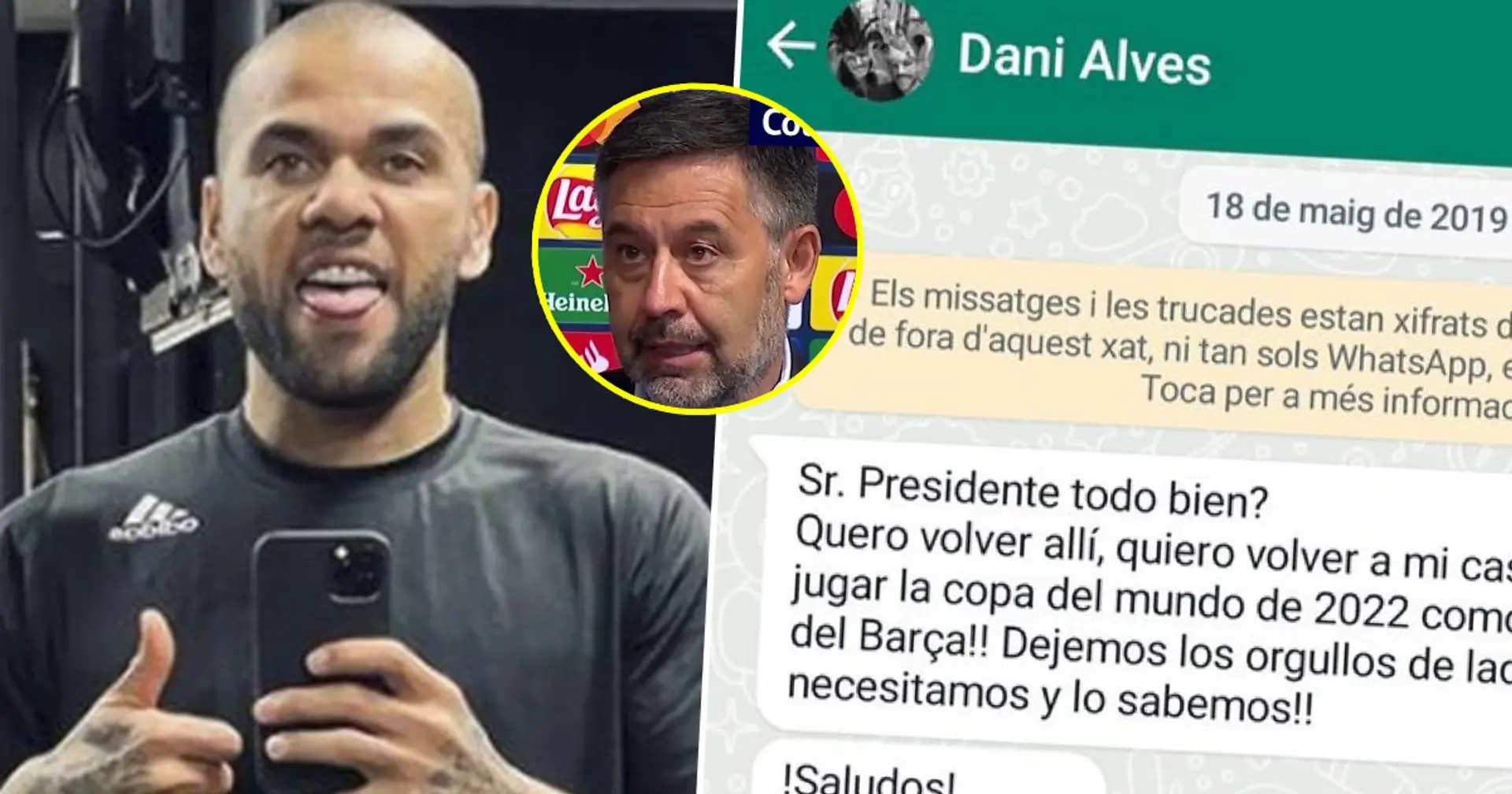 FUITE: la "conversation privée" de Dani Alves avec Bartomeu après l'humiliation à Anfield
