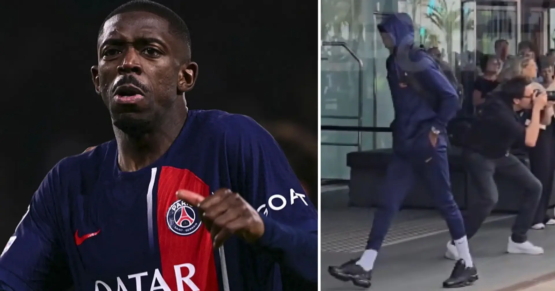 Spotted: Dembele receives insult from fans upon landing in Barcelona with PSG