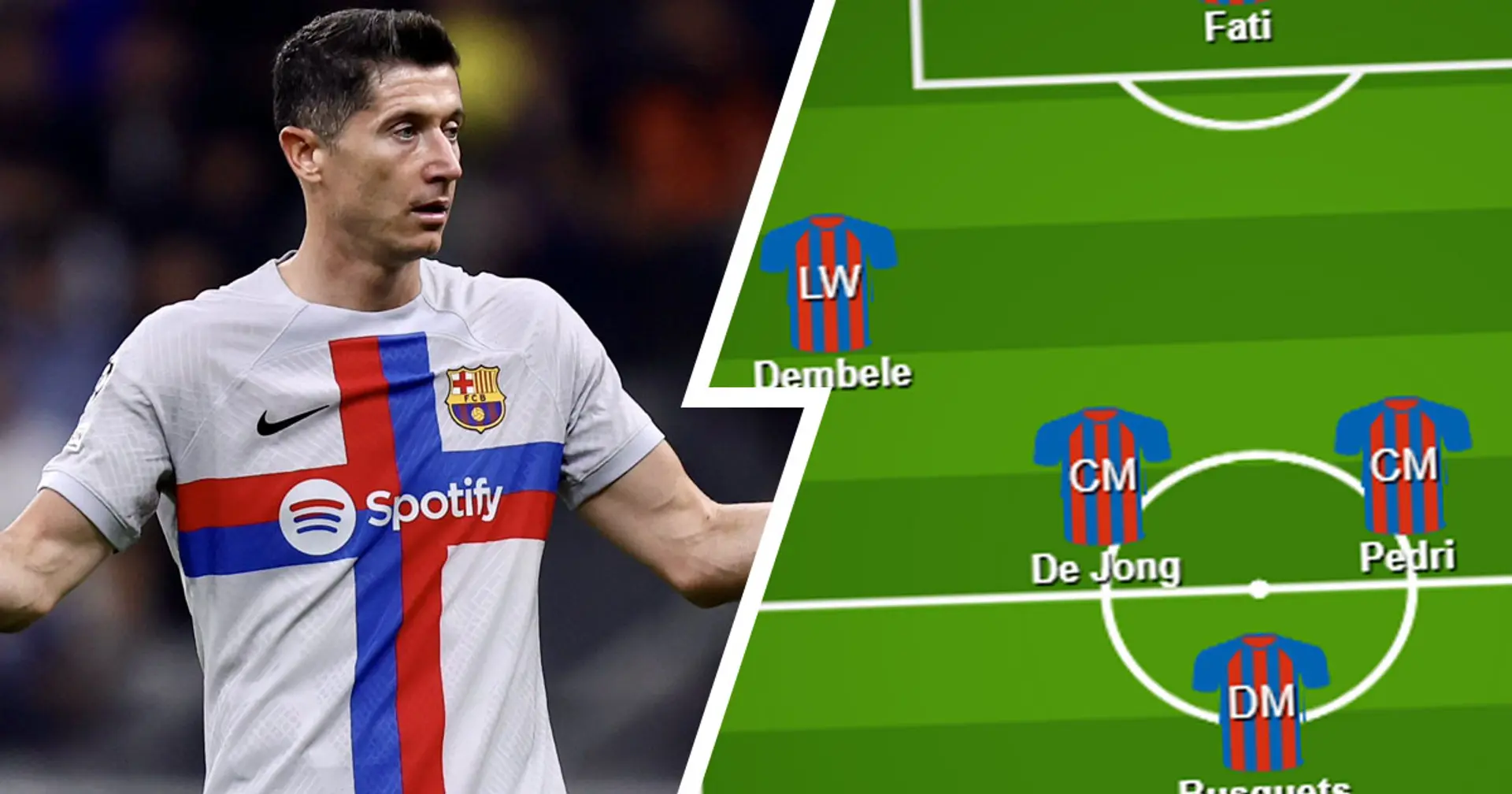 Lewandowski set to miss three games after World Cup break with suspension - 2 ways Barca can line-up without him