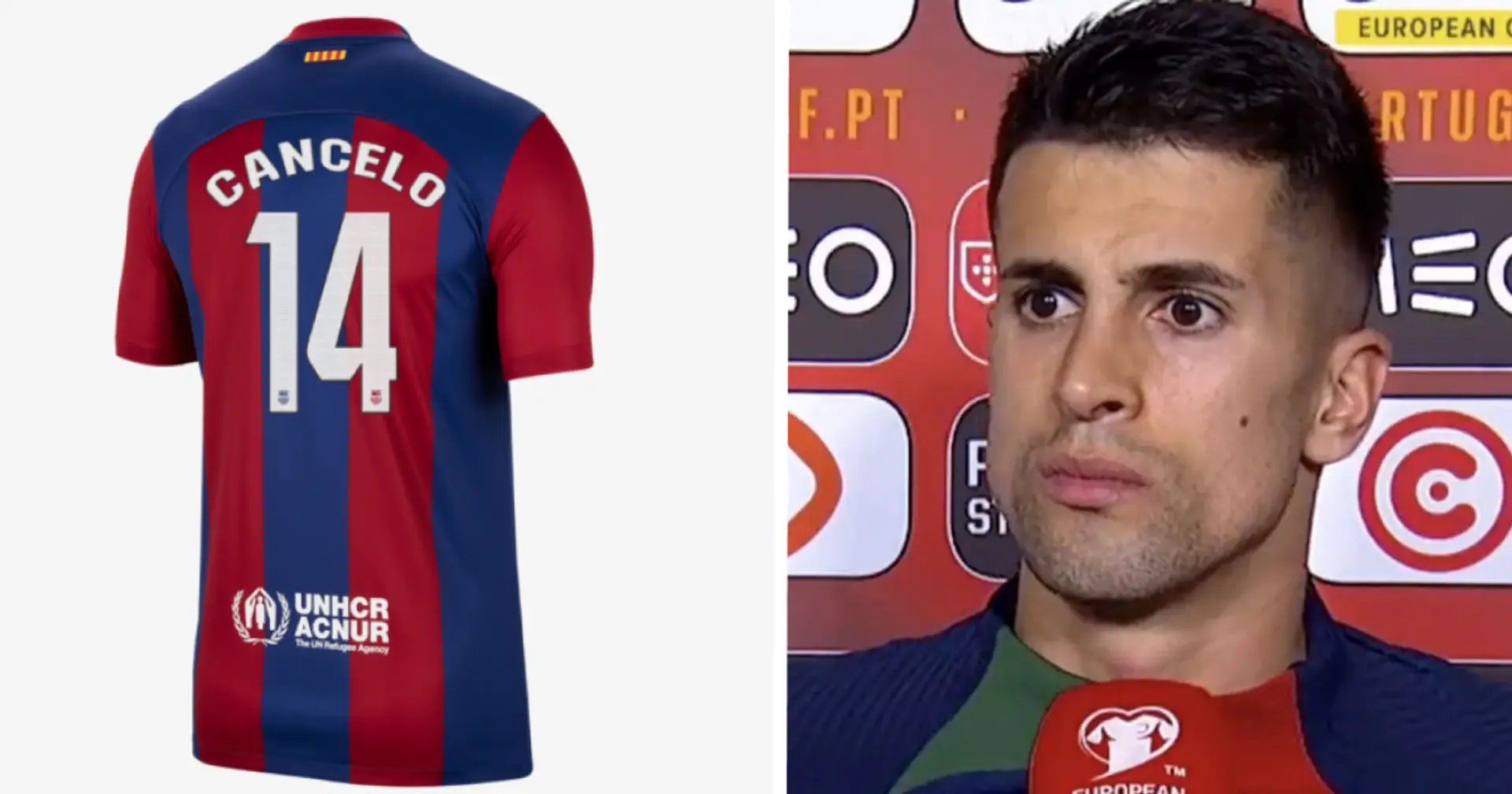 4 squad numbers Barca can offer Joao Cancelo shown in pics
