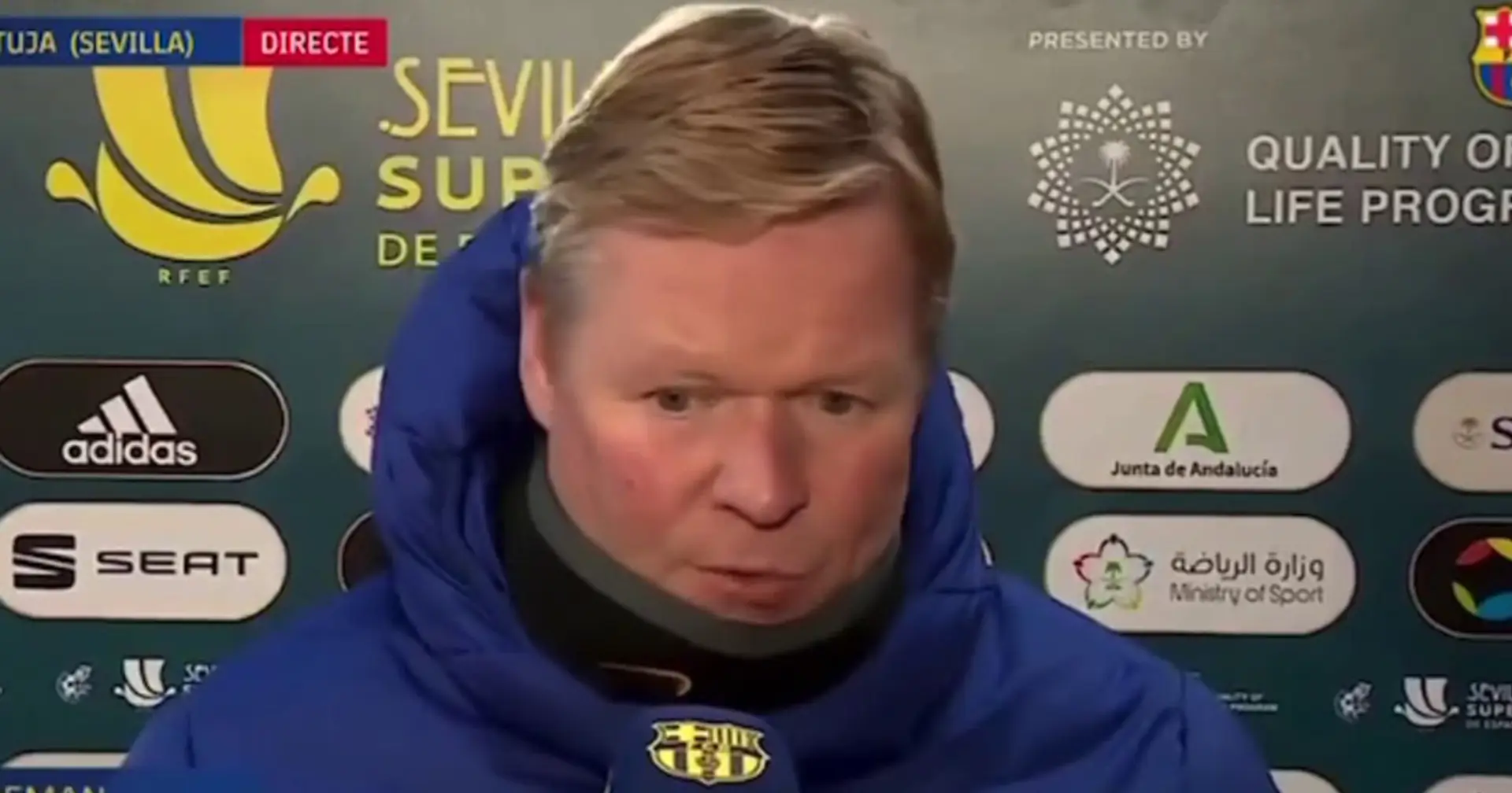 Koeman: 'Barca players can't miss two penalties, it's not serious'