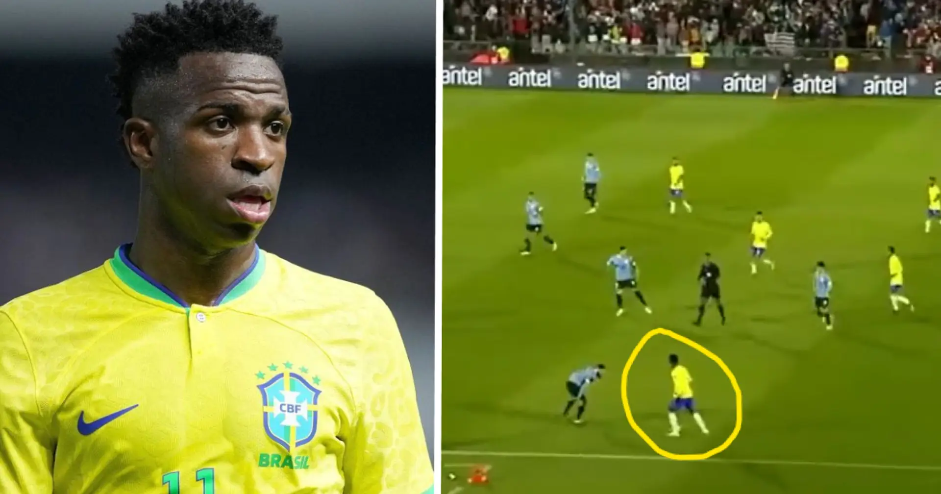 Repéré : Vinicius tente un dribble élégant lors de la défaite du Brésil, mais ça tourne mal
