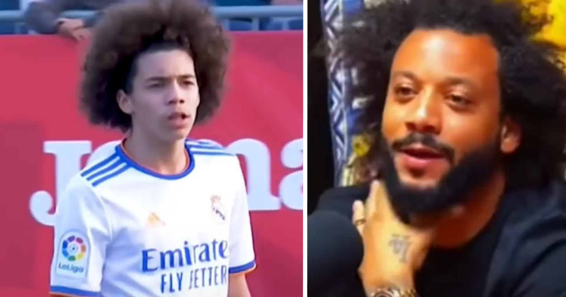 Marcelo reacts as his son signs new Real Madrid contract