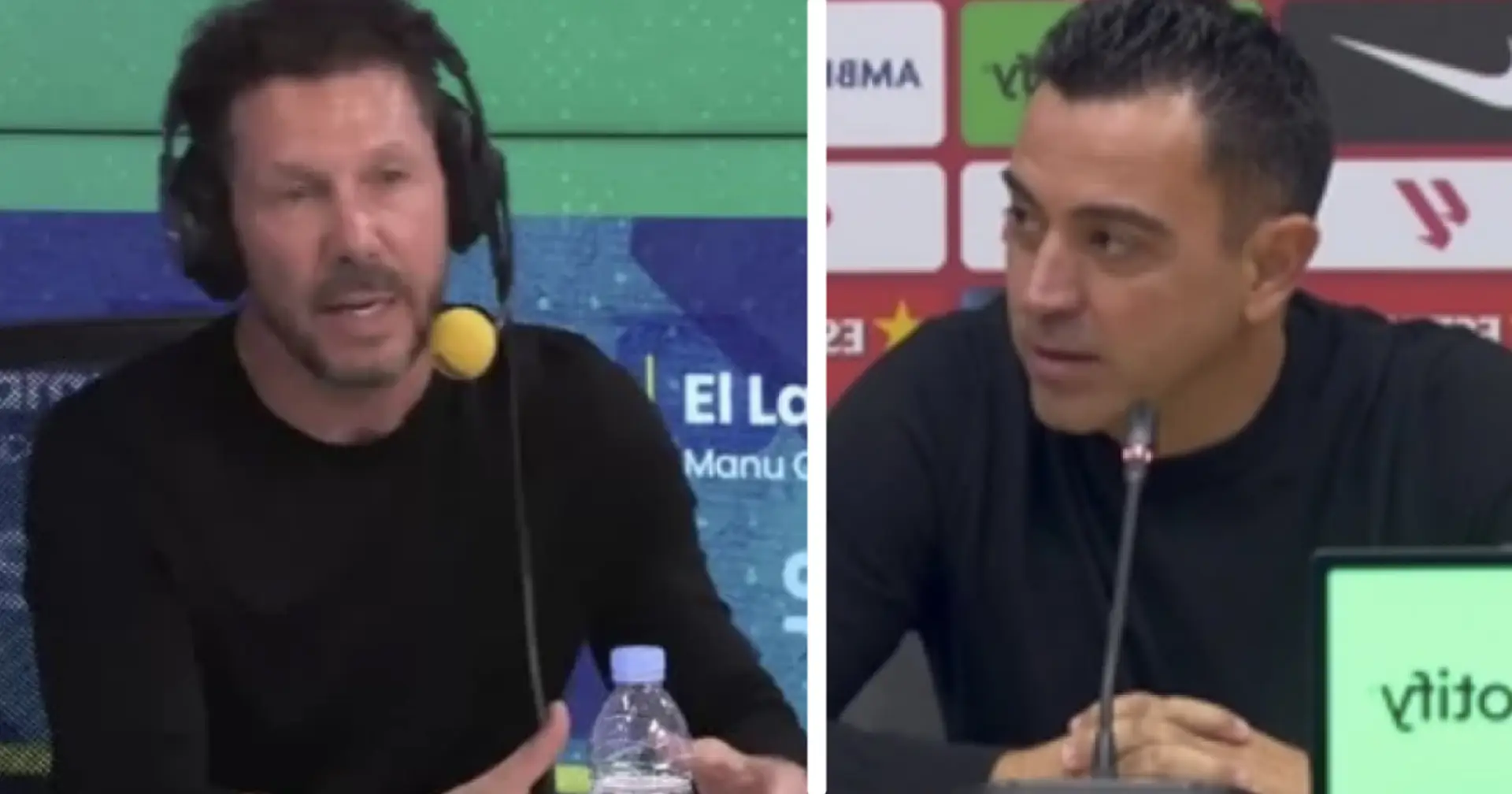 La déclaration acerbe de Simeone sur Xavi accusant les médias des mauvais résultats du Barça