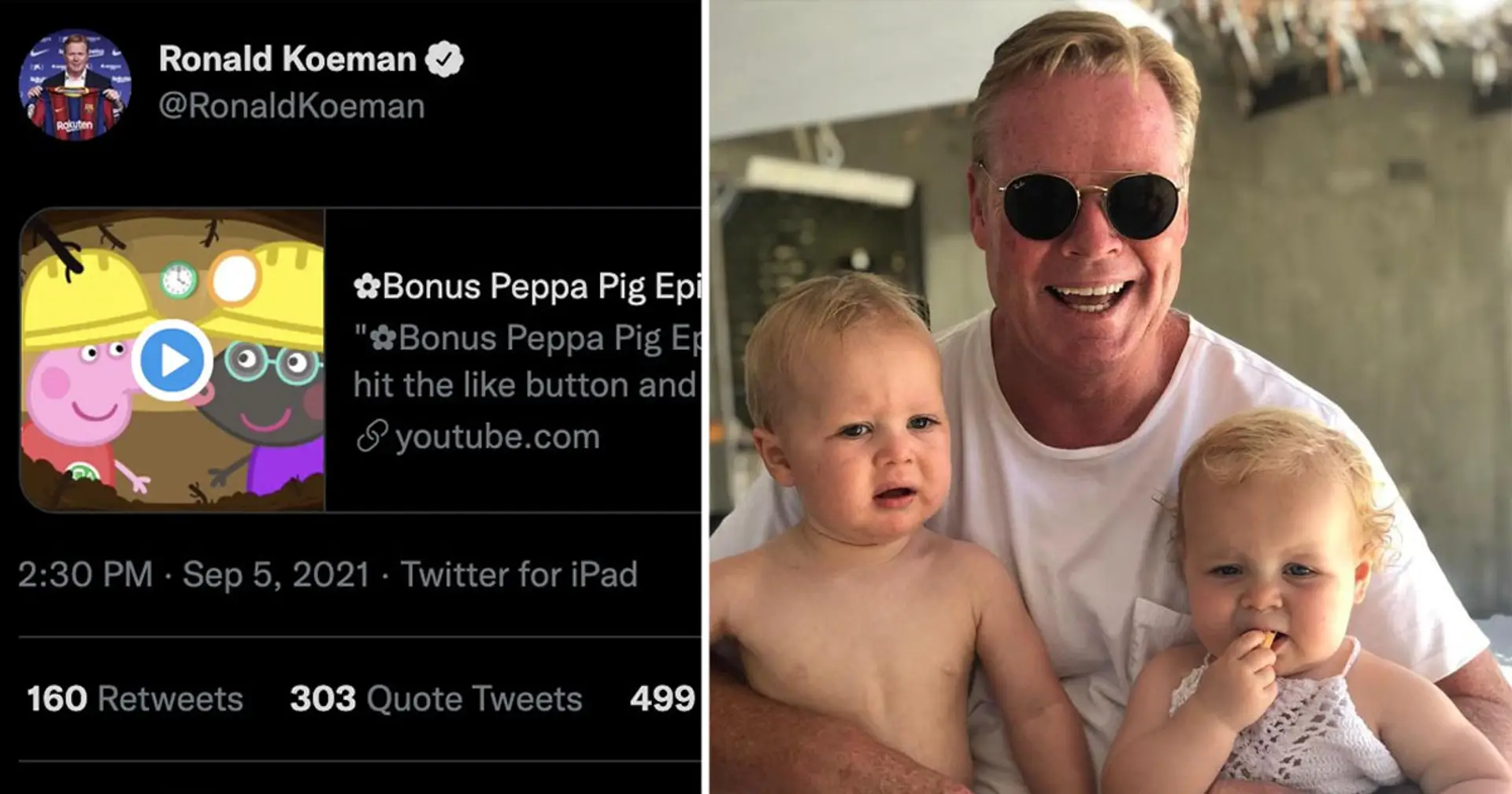 Koeman comes out to explain bizzare Peppa Pig tweet that confused fans