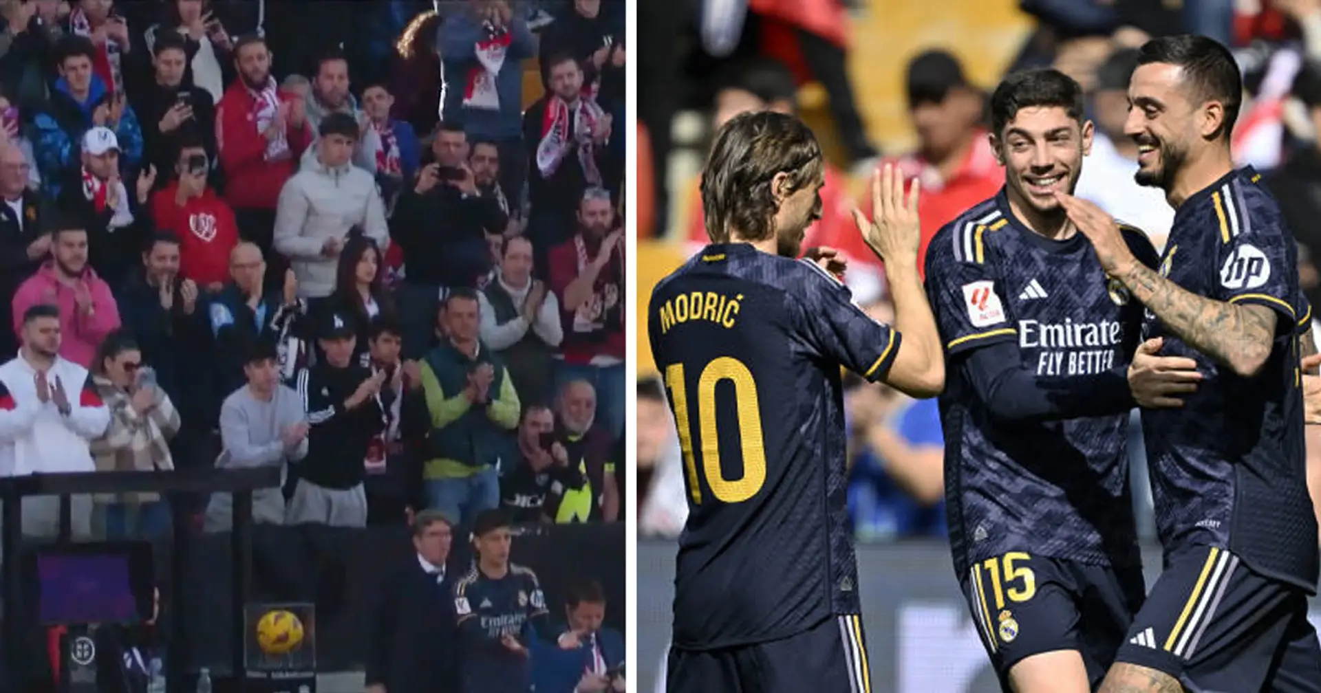 One Real Madrid player given a standing ovation as he was coming off the pitch against Rayo Vallecano