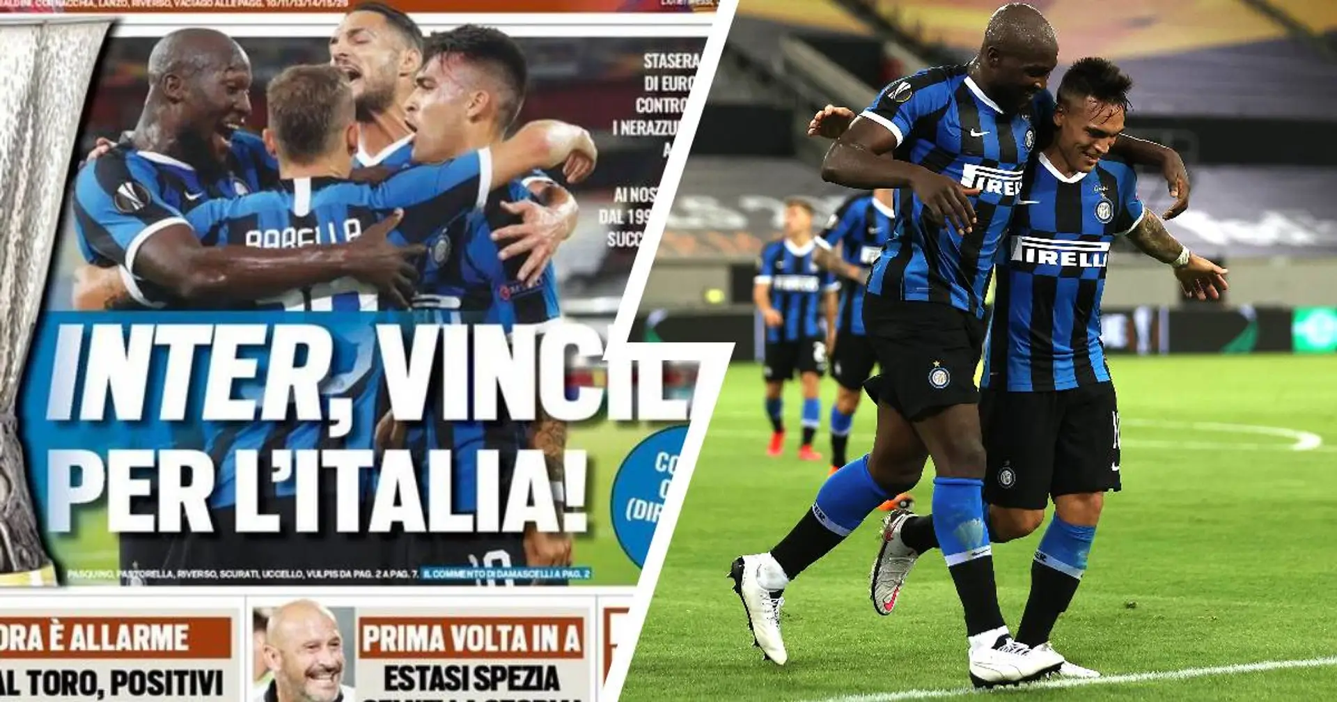 "Inter, vincila per l'Italia", la stampa esalta i ragazzi di Antonio Conte in vista della finale di stasera 