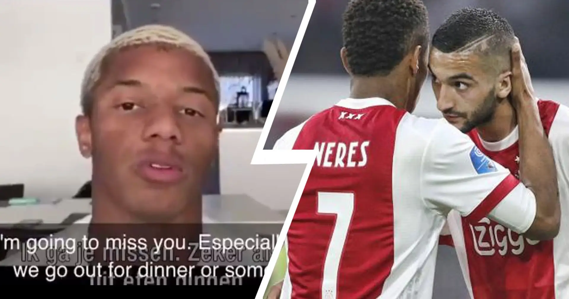 'You always paid the bills my bro': Ajax star David Neres will miss Hakim Ziyech the most for hilarious reason