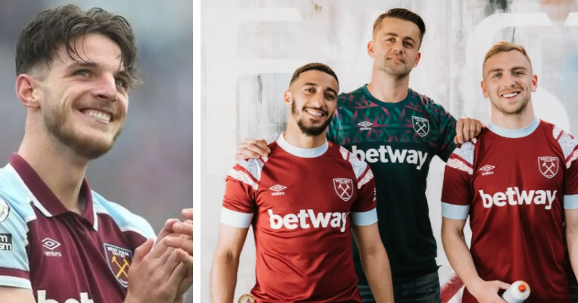 Declan Rice missing from West Ham's 2022/23 home kit video amid Man United links