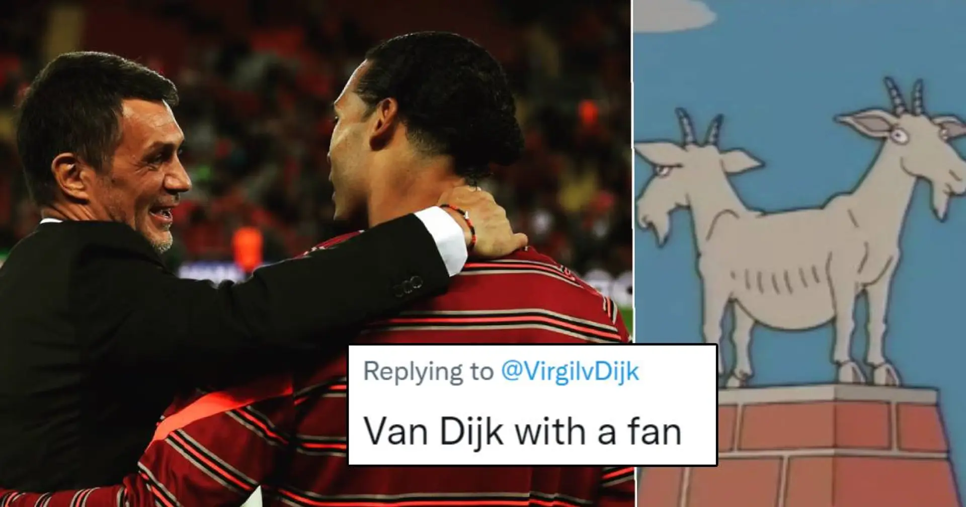 'Best CB in history with Maldini': Liverpool fans love Van Dijk sharing image with Milan's legendary defender