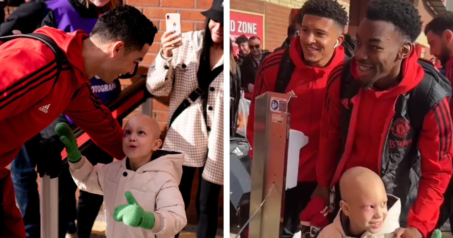 Man United players share heart-warming moment with young fan battling cancer