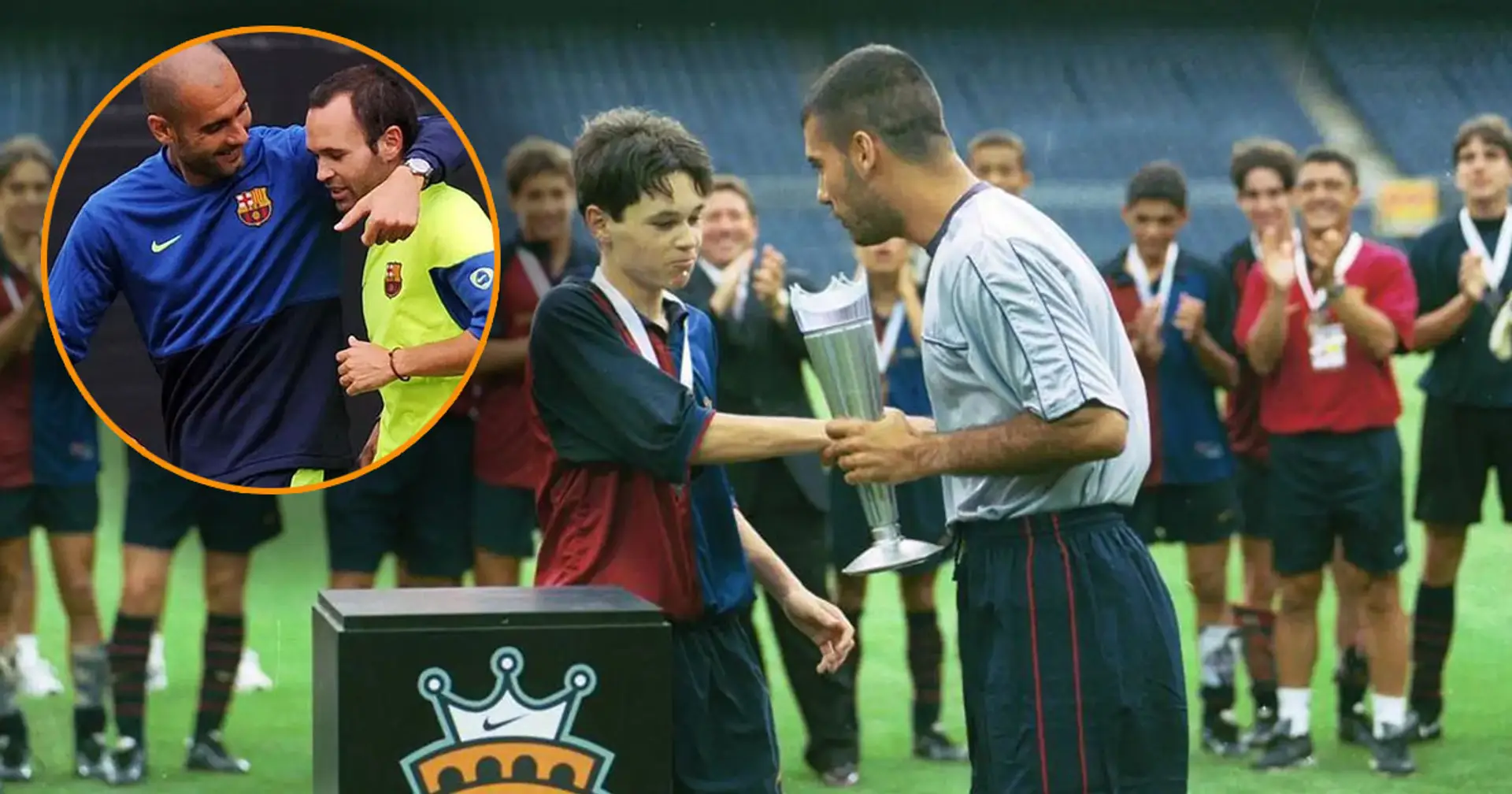 'He'll retire us both!': true story behind iconic photo of Pep Guardiola with teenager Iniesta