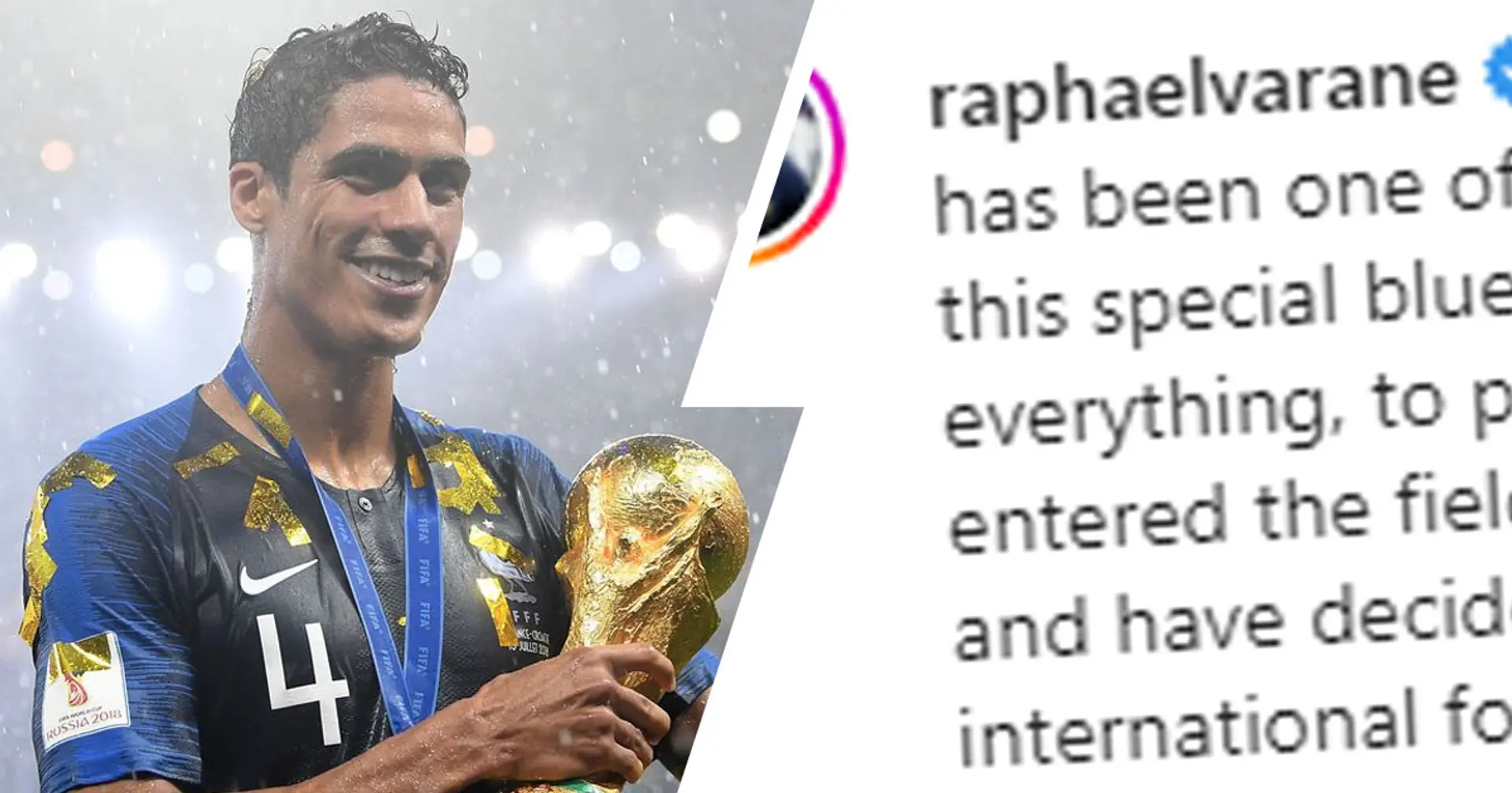 OFFICIAL: Raphael Varane retires from international football at age 29