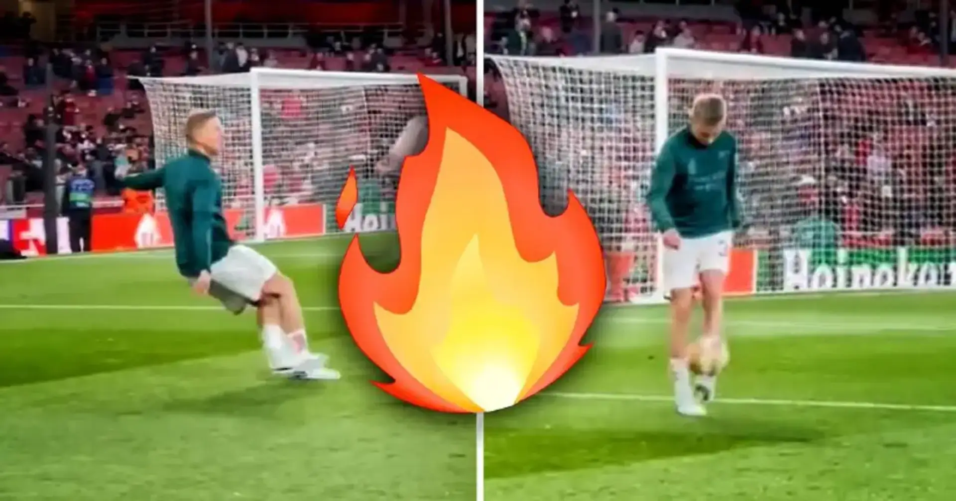   Neymar, is that you? A video of Zinchenko warming up before the game against Bayern has appeared - his skills are insane!