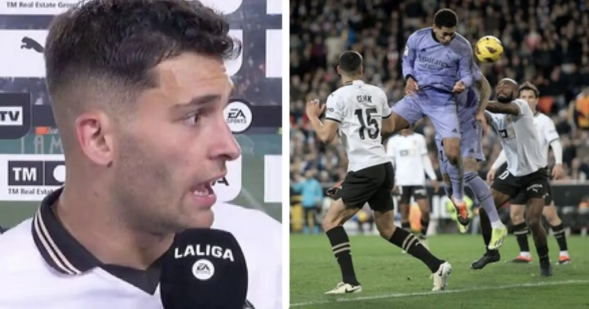 Valencia striker admits referee should've counted Real Madrid's last-second goal
