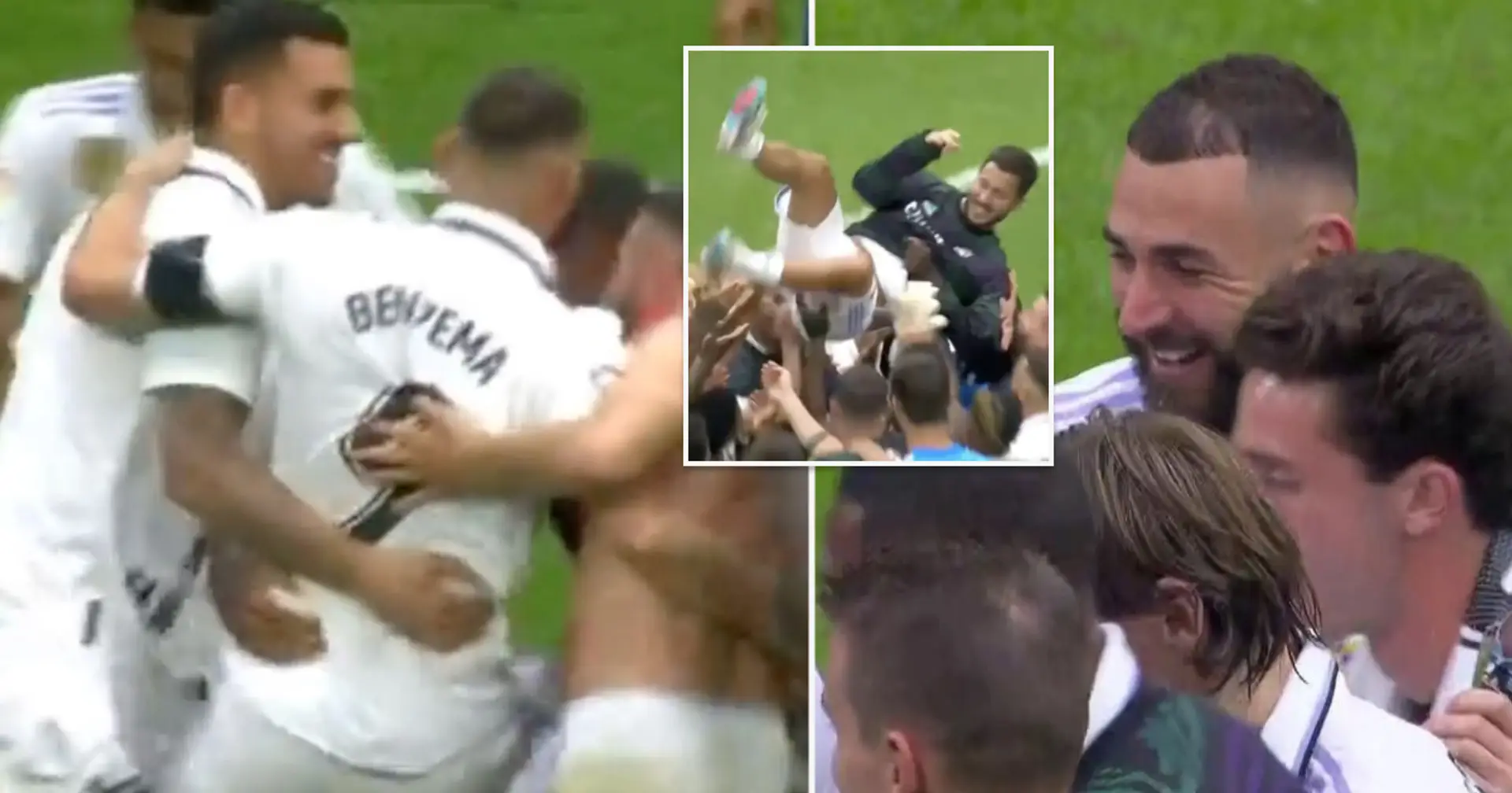 Spotted: departing Madrid players get 'farewell bumps' at Bernabeu