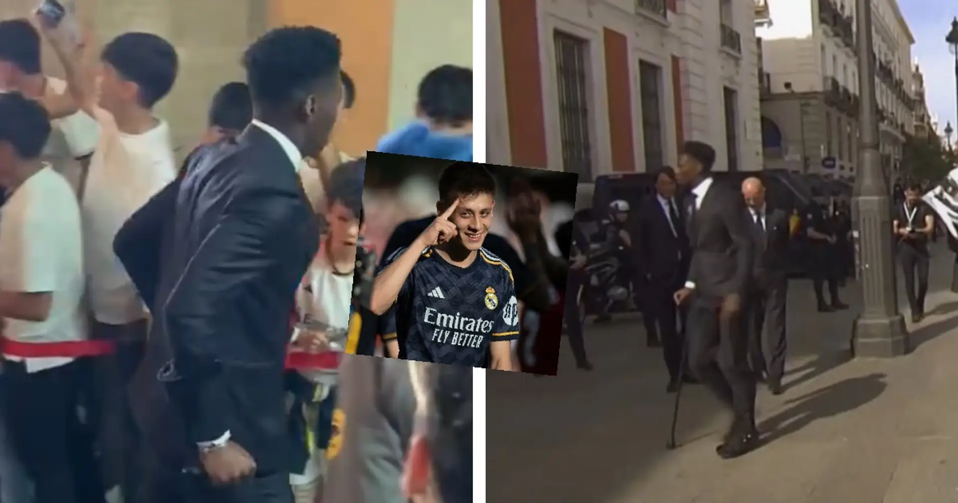 SPOTTED: Tchouameni on crutches during La Liga title celebrations - Guler did something special