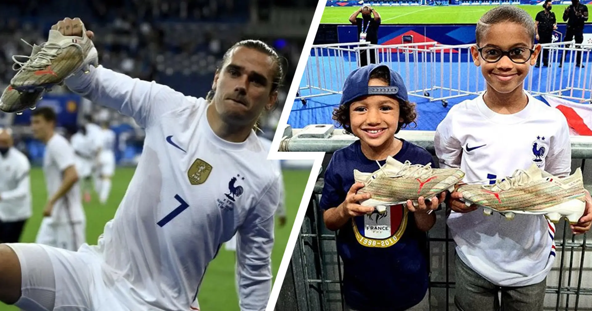Griezmann gives his boots to young France fans after scoring bicycle stunner vs Bulgaria