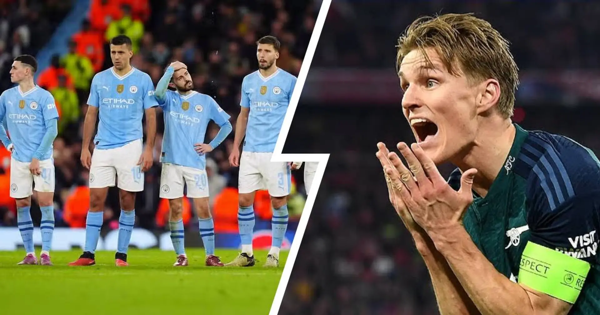 Man City and Arsenal knocked out of Champions League on same evening