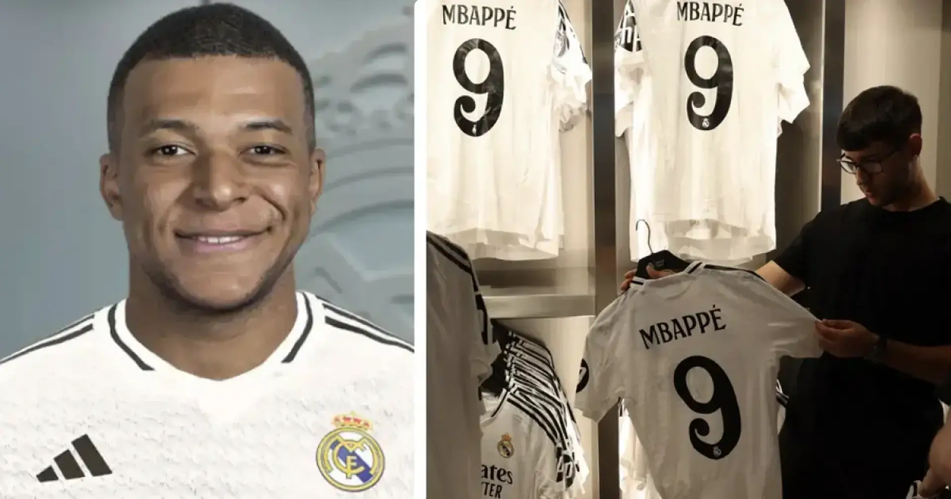 Maillot Real Madrid – Kylian Mbappé – Adidas – Taille M