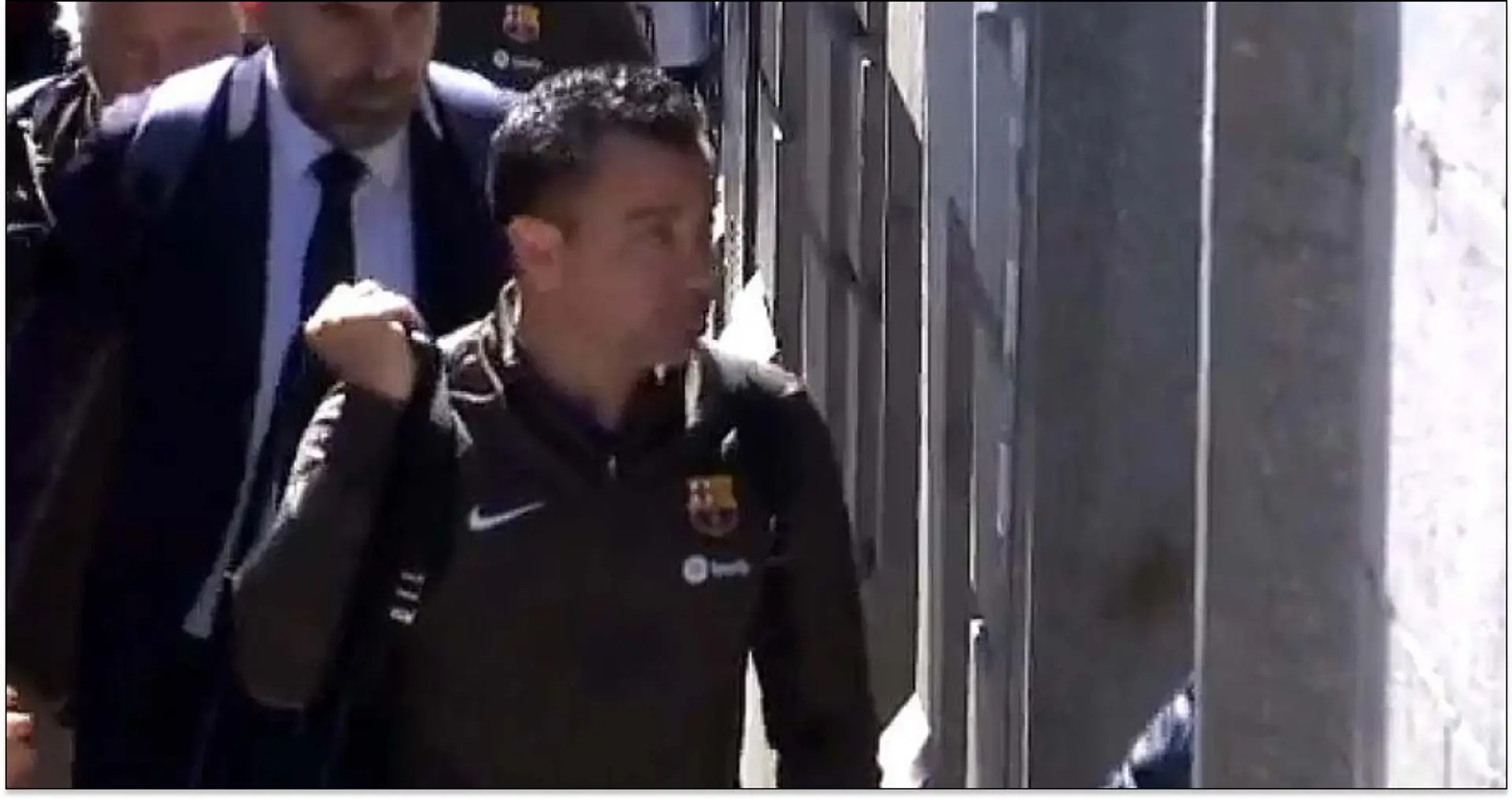 'Xavi, stay': Barca fans greet manager in Madrid