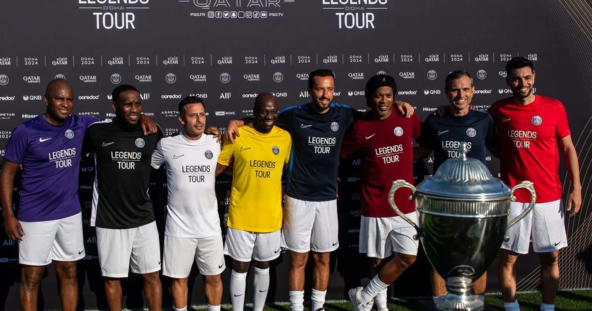 Ronaldinho, Giuly et 6 autres légendes du PSG ont participé à la 1ère édition du Legends Tour à Doha