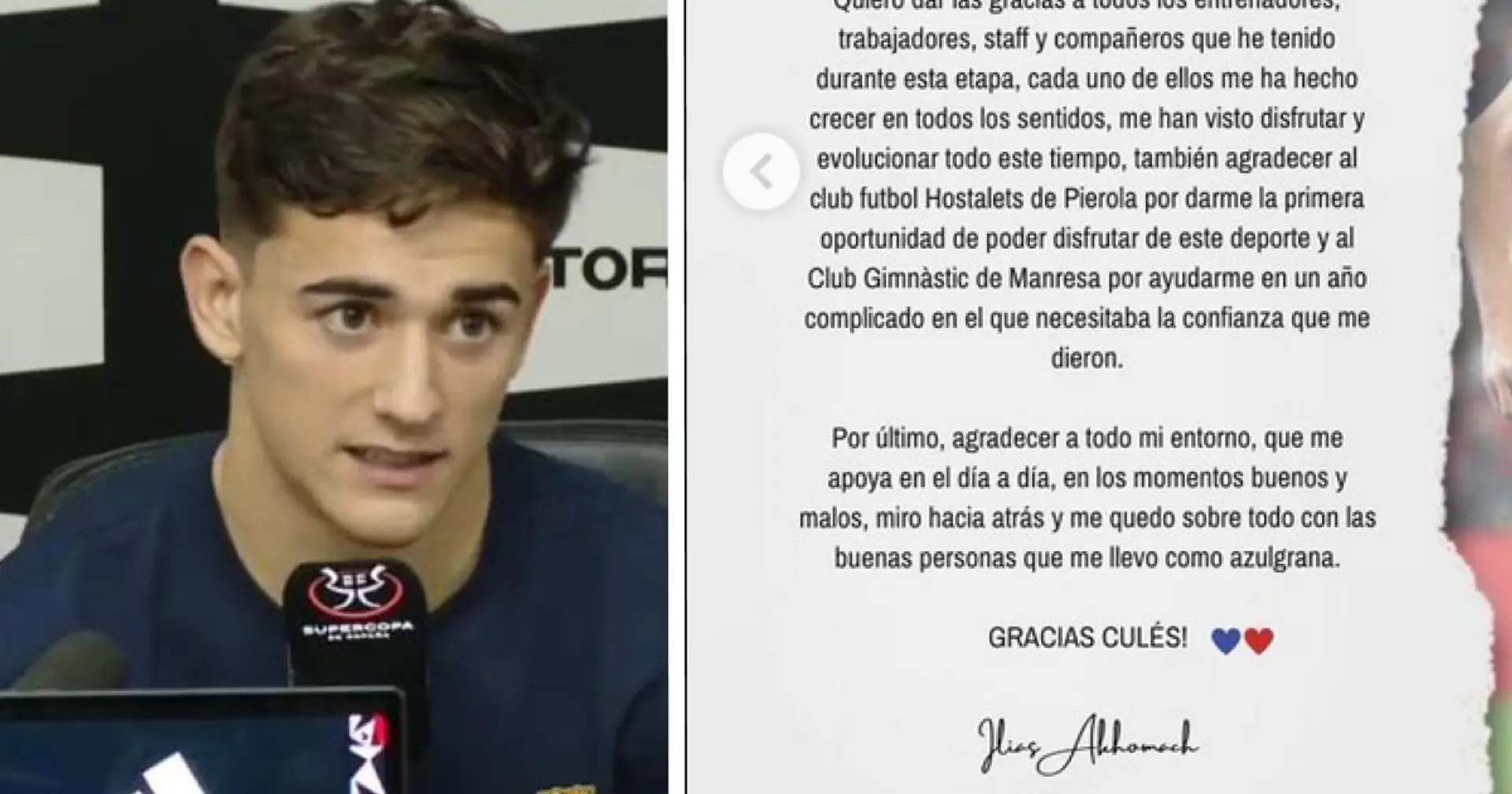 Highly talented Barca teenager says goodbye to club on Instagram, Gavi and Balde reply